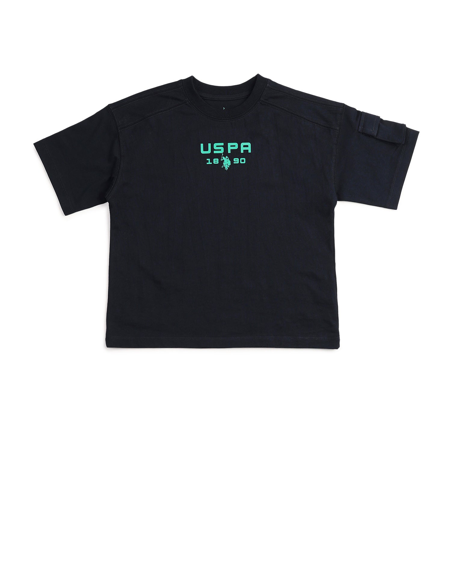 Boys Regular Fit Solid T-Shirt Navy - U.S. POLO ASSN. | Large