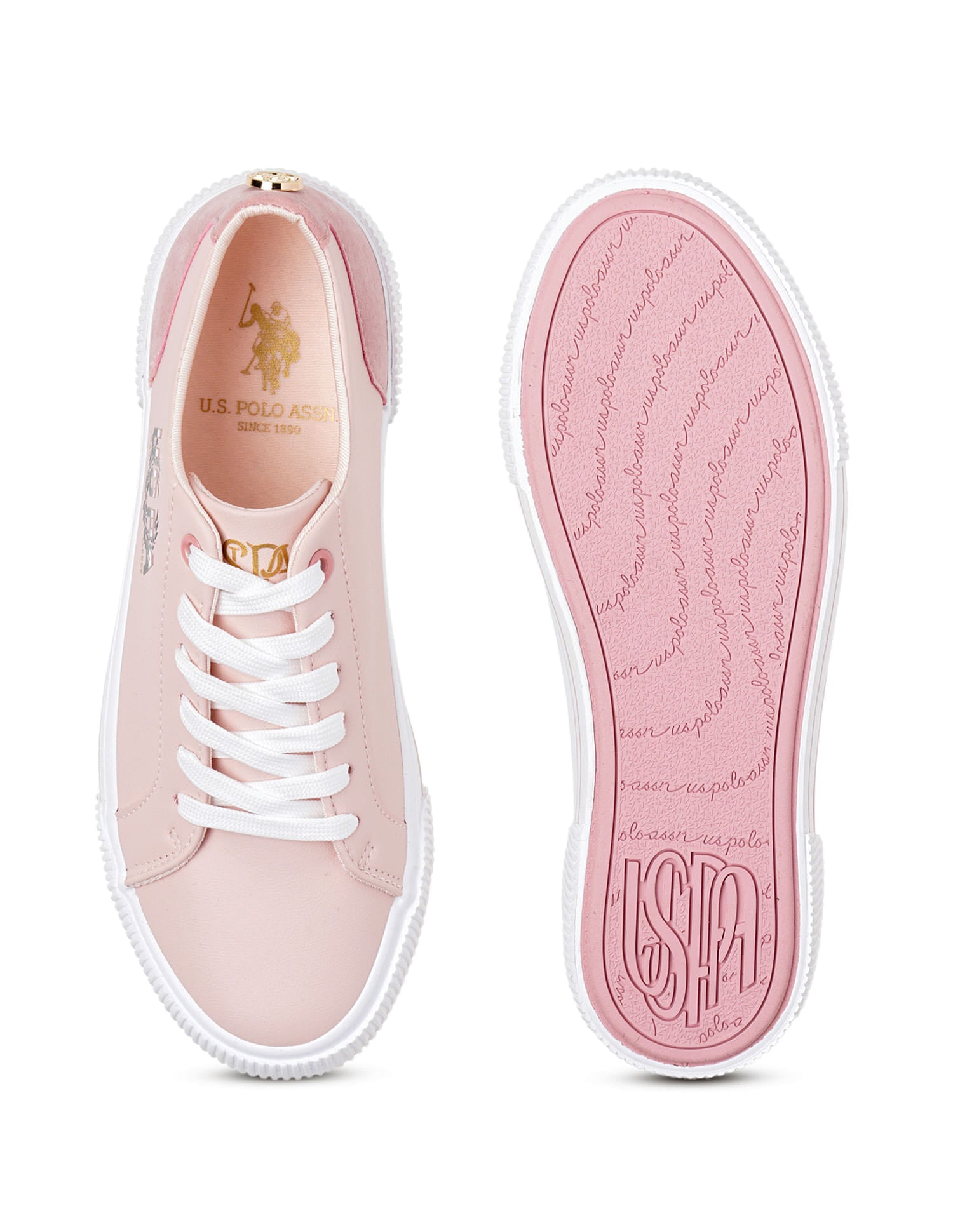 Women Hollie Colour Block Sneakers Pink - U.S. Polo Assn. India | Large