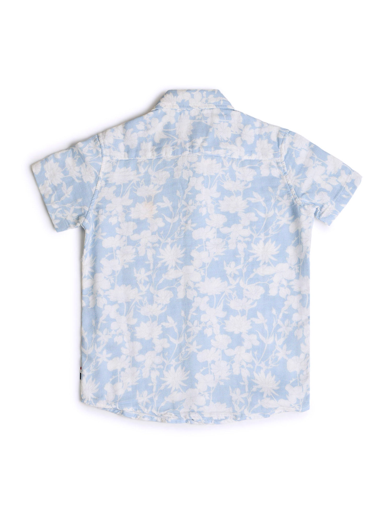 Boys Floral Printed Regular Fit Shirt Light Blue - U.S. POLO ASSN. | Large