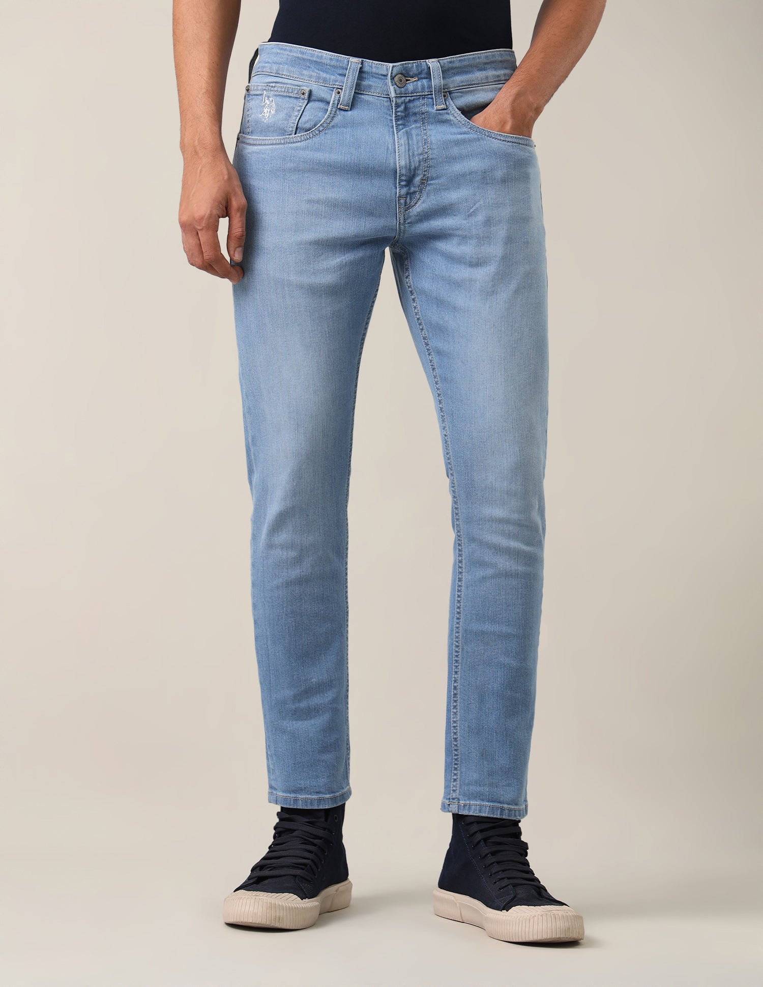 Henry Tapered Fit Blue Jeans Blue - U.S. Polo Assn. India | Large