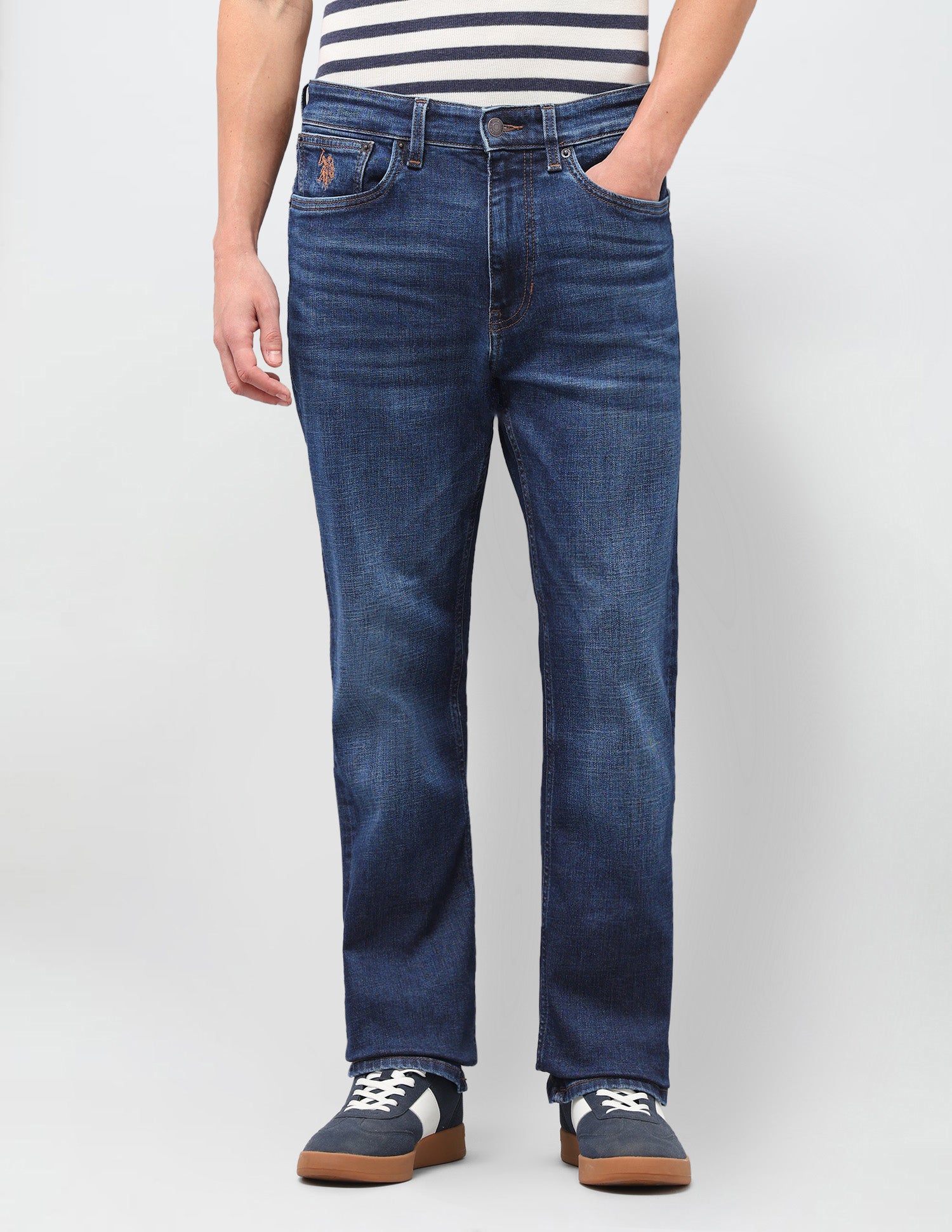 Connor Bootcut Fit Blue Jeans Dark Blue - U.S. Polo Assn. India | Large