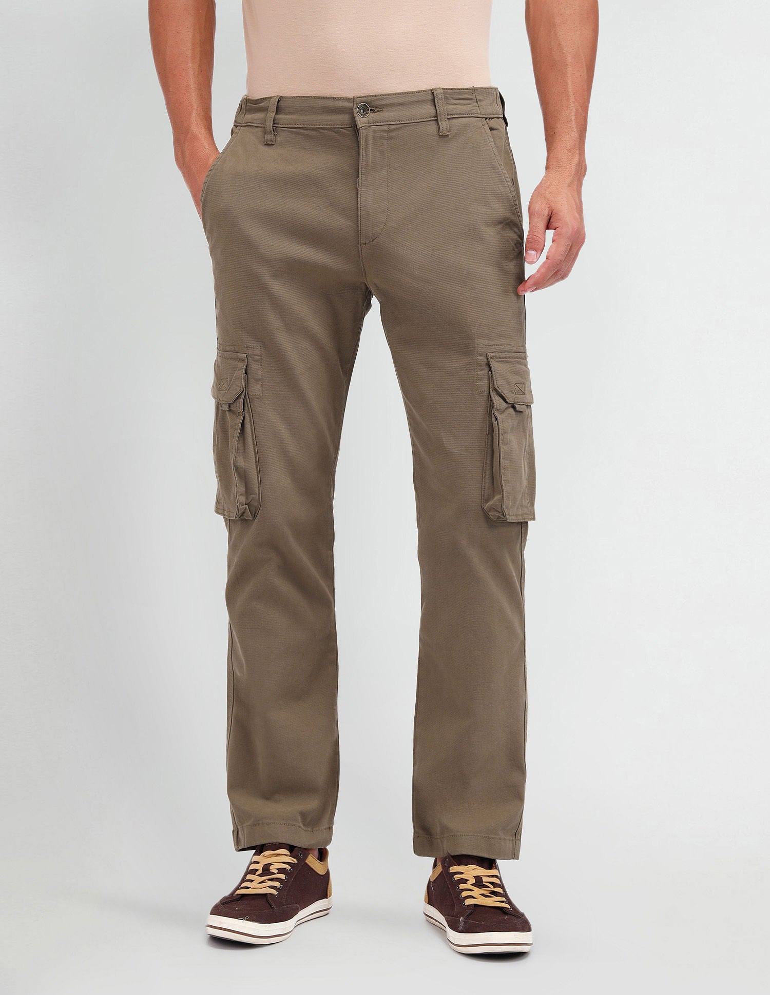 Straight Fit Cargo Trousers Khaki - U.S. POLO ASSN. | Large