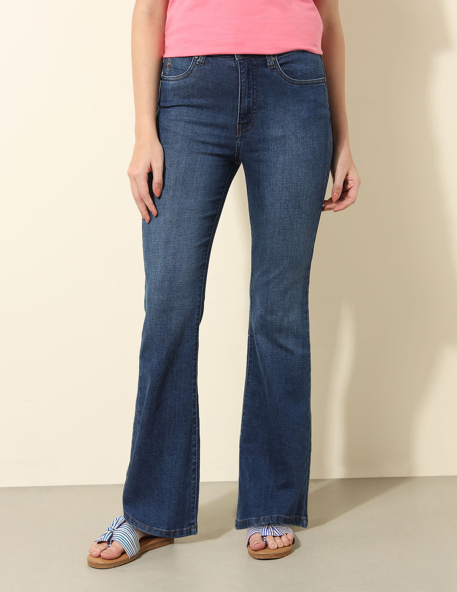 High Rise Bootcut Jeans Blue - U.S. Polo Assn. India | Large