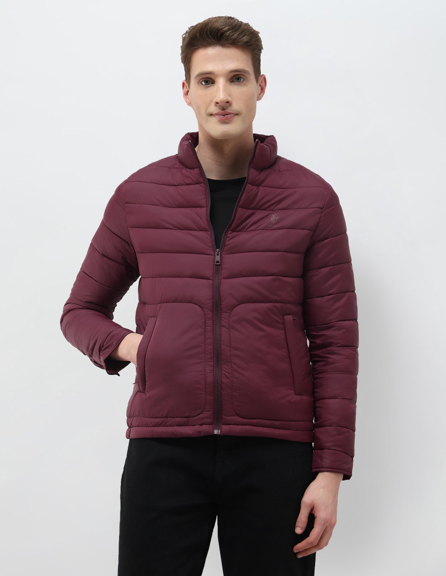 Packable Puffer Jacket Wine - U.S. Polo Assn. India | Large