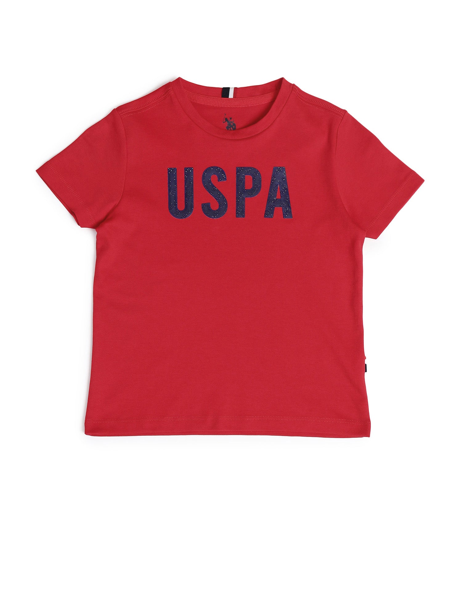 Boys Crew Neck Brand Printed T-Shirt True Red - U.S. Polo Assn. India | Large