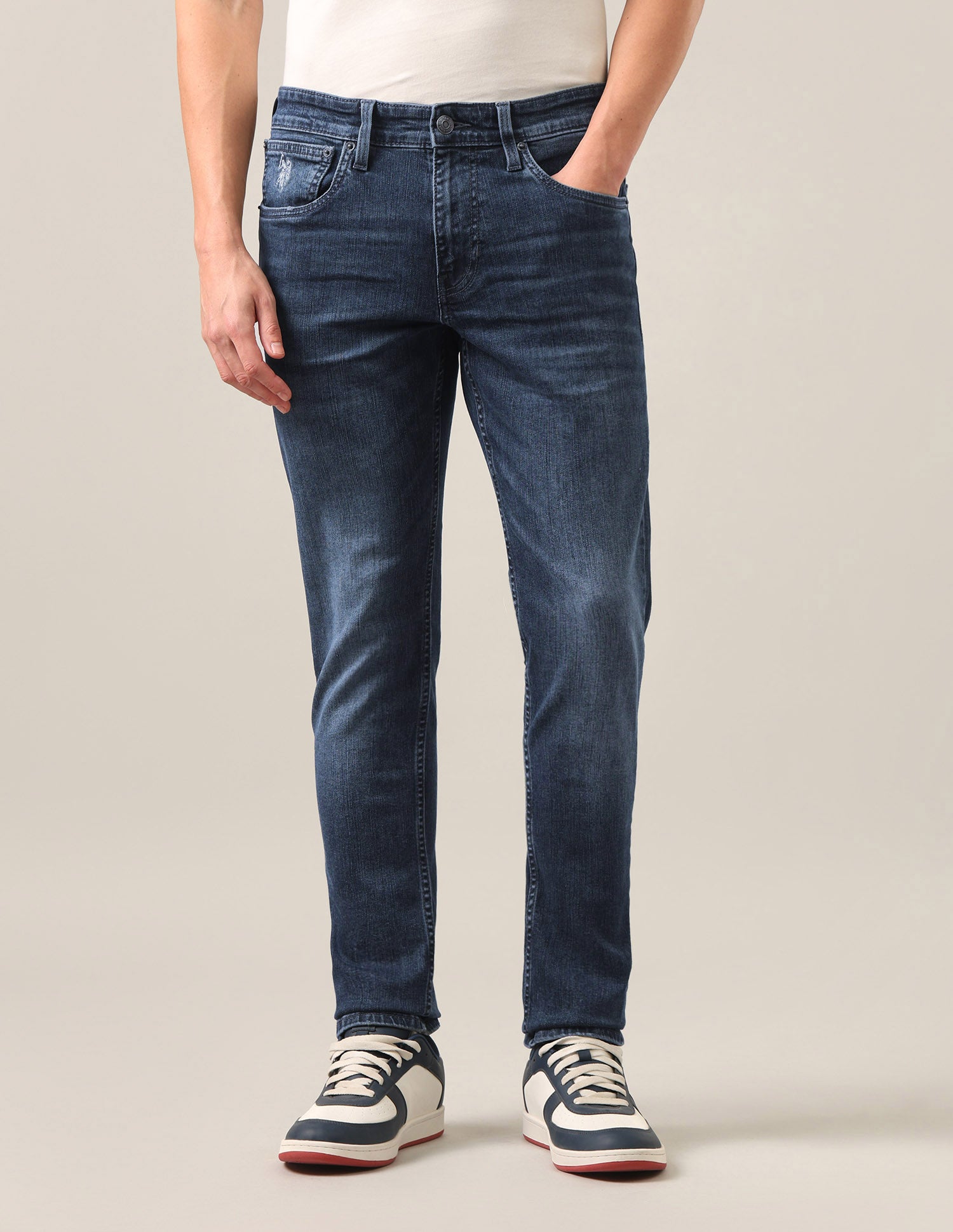 Brandon Slim-Tapered Fit Blue Jeans Dark Blue - U.S. Polo Assn. India | Large