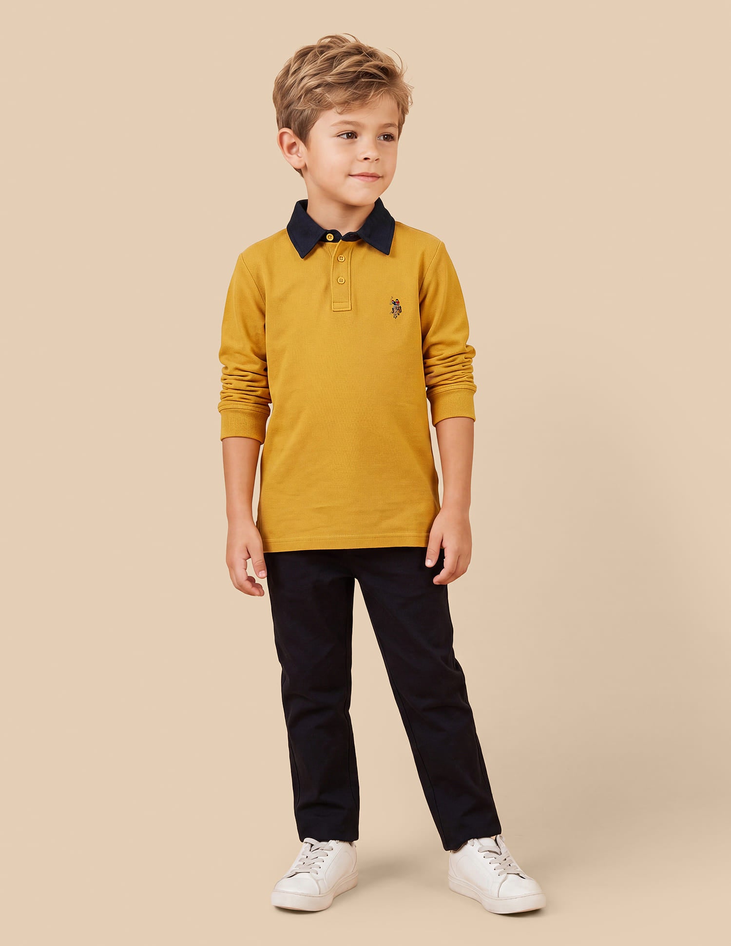 Solid Regular Fit Polo Shirt Yellow - U.S. Polo Assn. India | Large