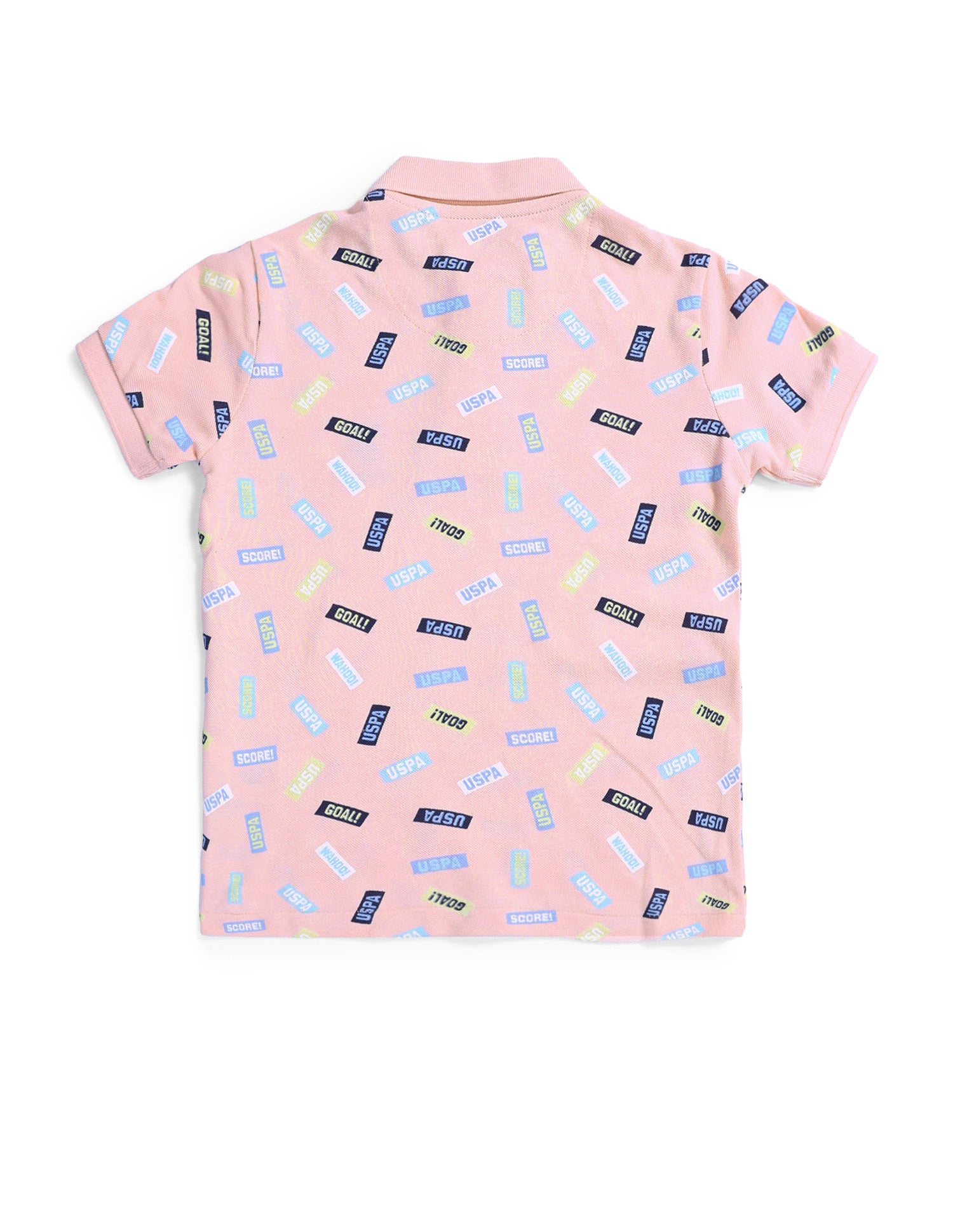 Boys Typographic Printed Regular Fit T-Shirt Light Pink - U.S. POLO ASSN. | Large