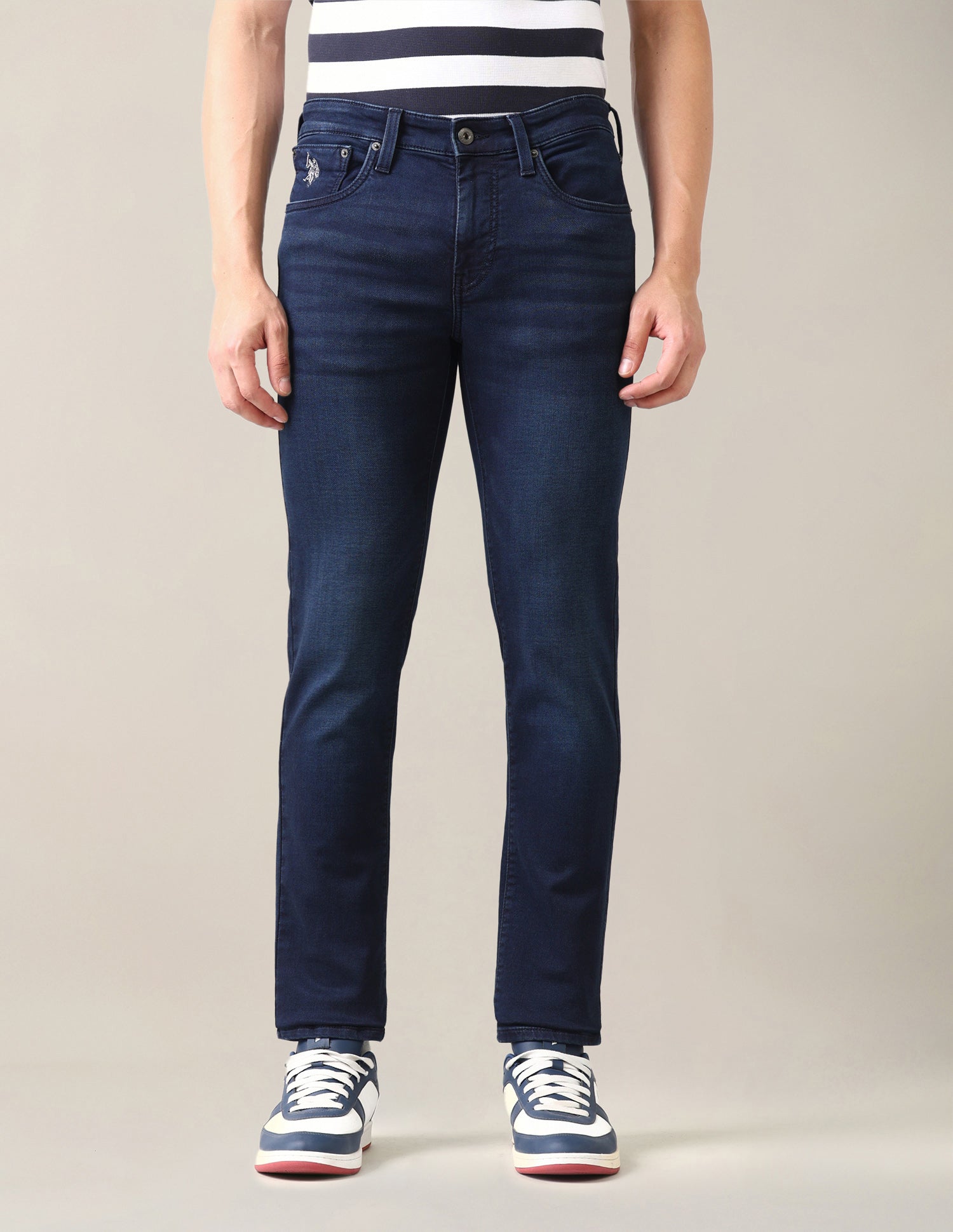Regallo Skinny Fit Blue Jeans Dark Blue - U.S. Polo Assn. India | Large