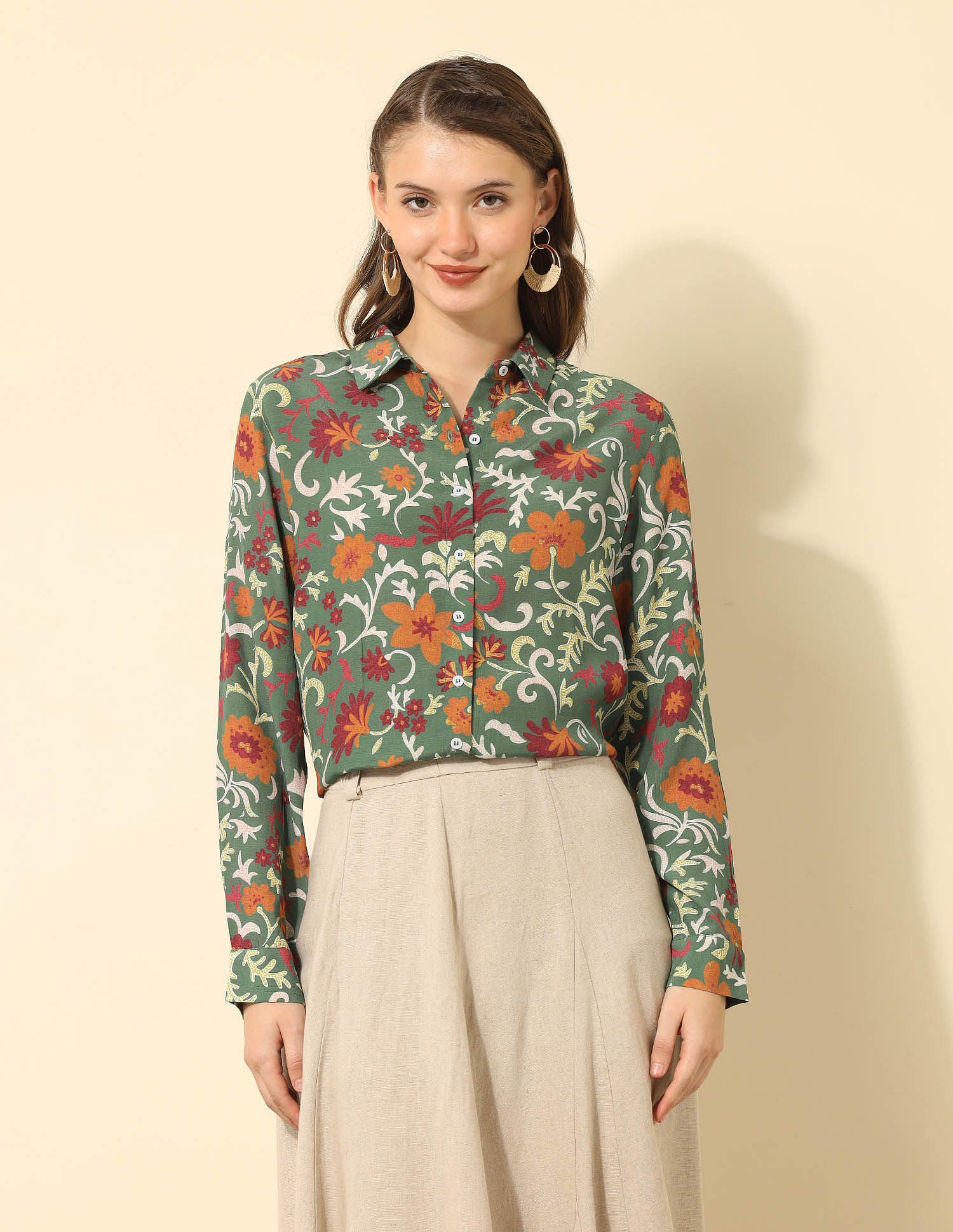 Regular Fit Floral Printed Shirt Multi-colour - U.S. POLO ASSN. | Large