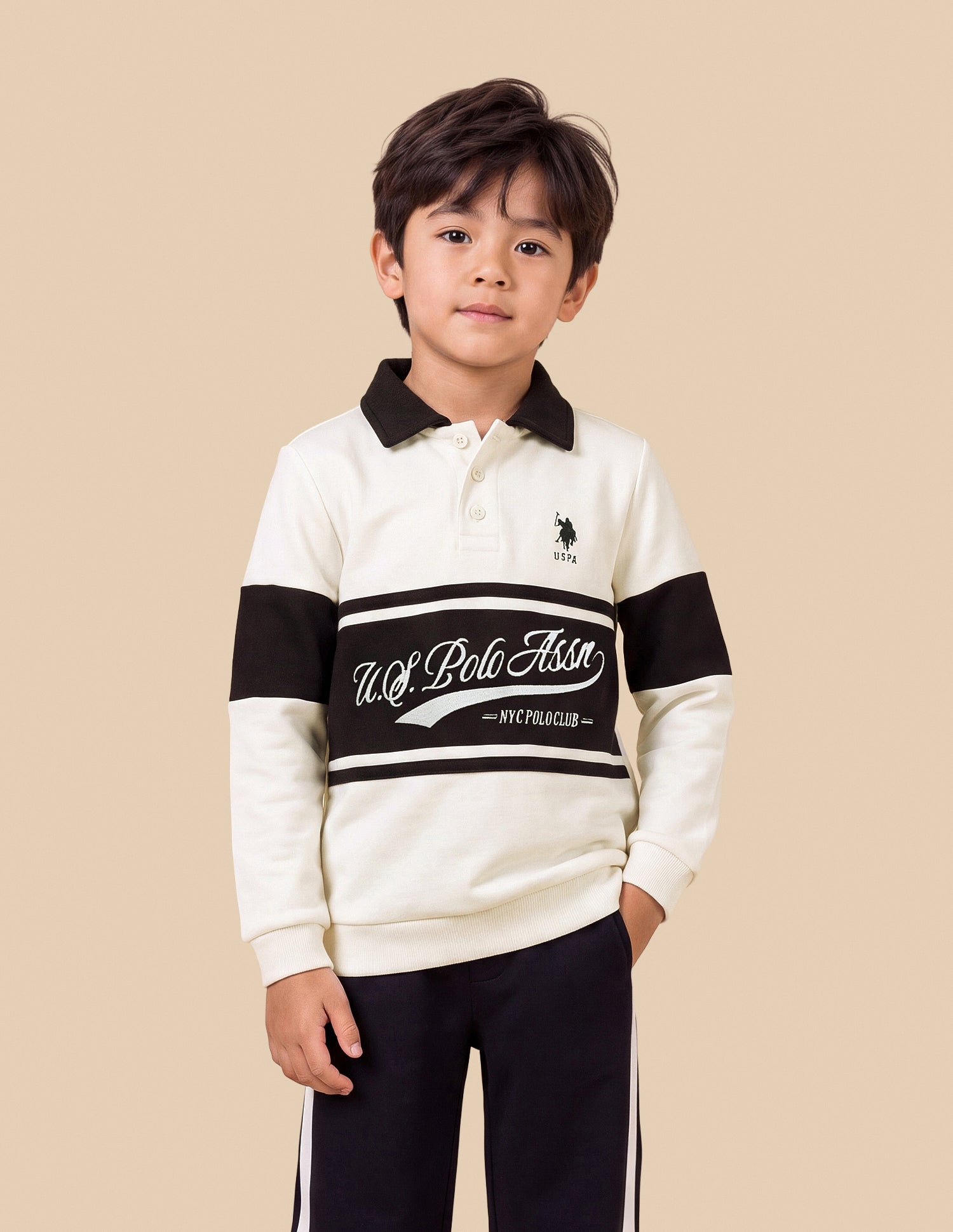 Brand Embroidered Regular Fit Sweatshirt White - U.S. Polo Assn. India | Large
