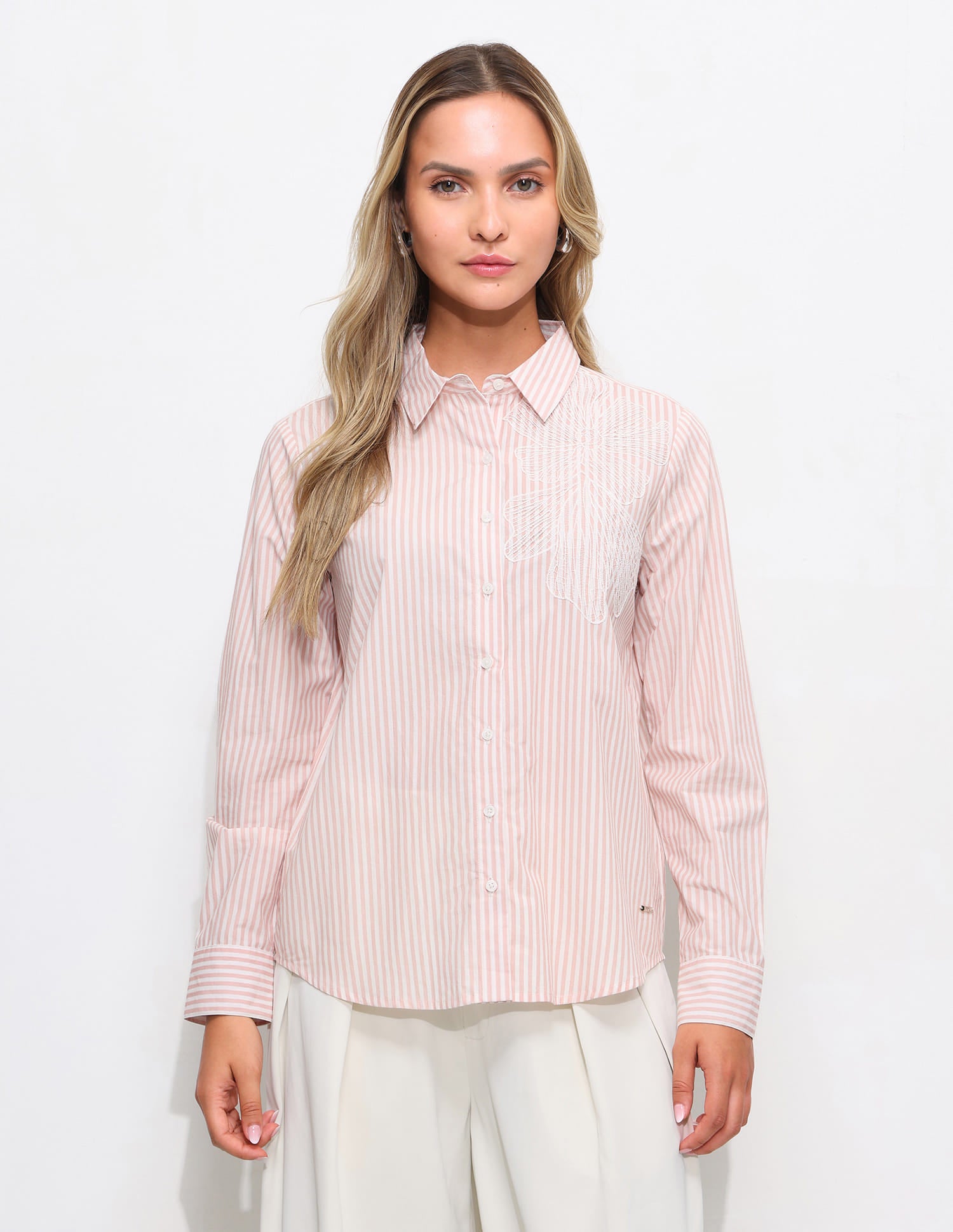 Vertical Striped Regular Fit Shirt Pink - U.S. Polo Assn. India | Large