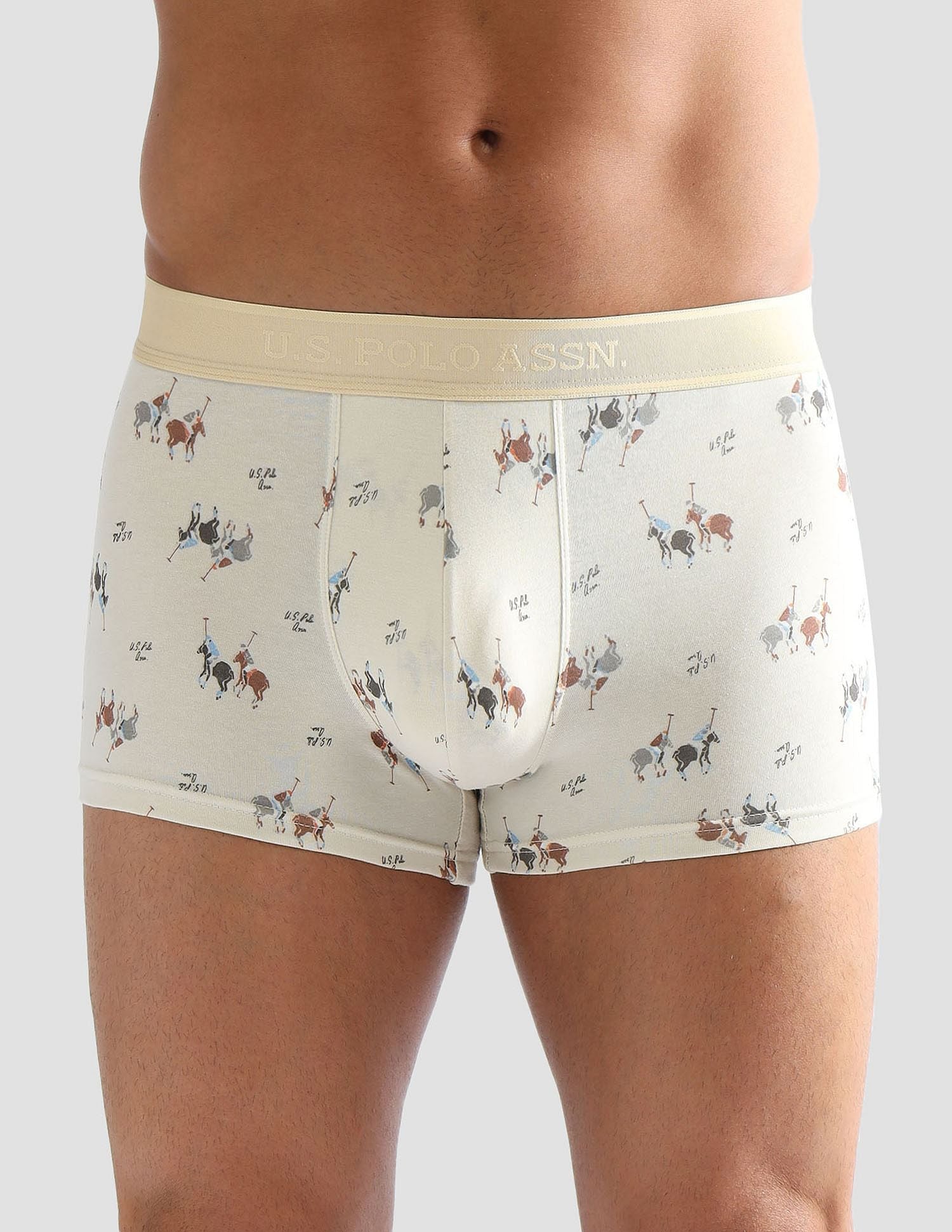 Anti Microbial Printed PT005 Trunks - Pack of 1 Beige - U.S. POLO ASSN. | Large