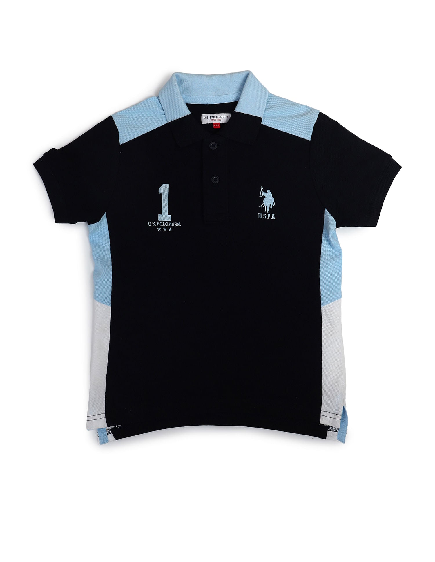 Boys Cotton Printed Polo Shirt Blue - U.S. Polo Assn. India | Large
