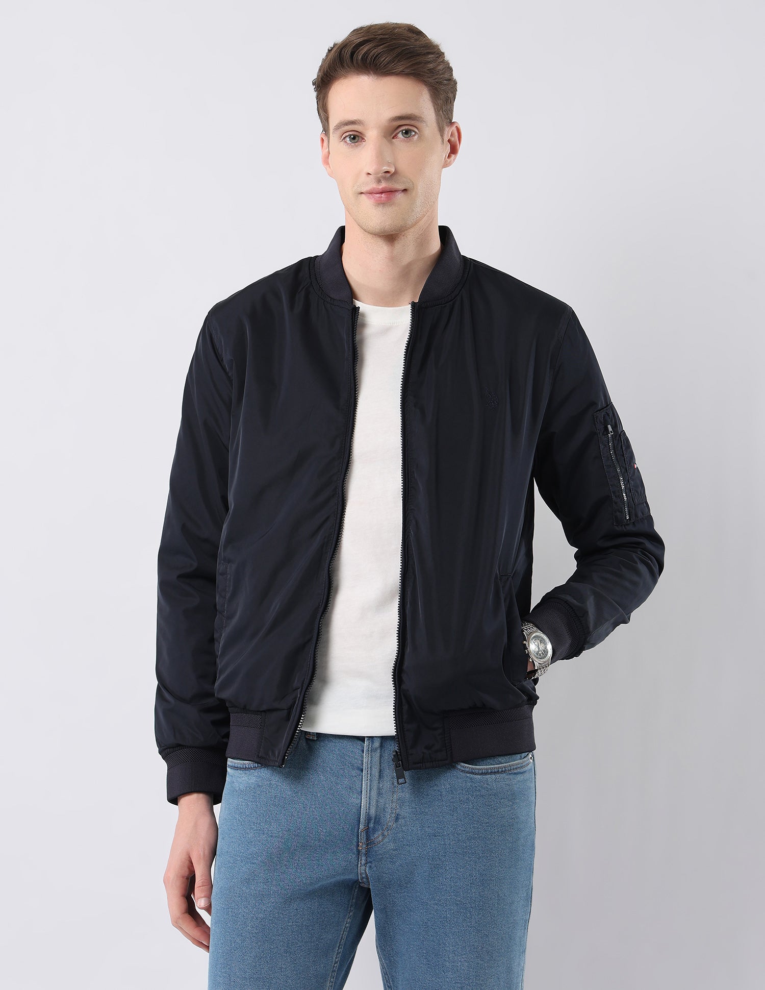 Solid Reversible Jacket Navy - U.S. Polo Assn. India | Large