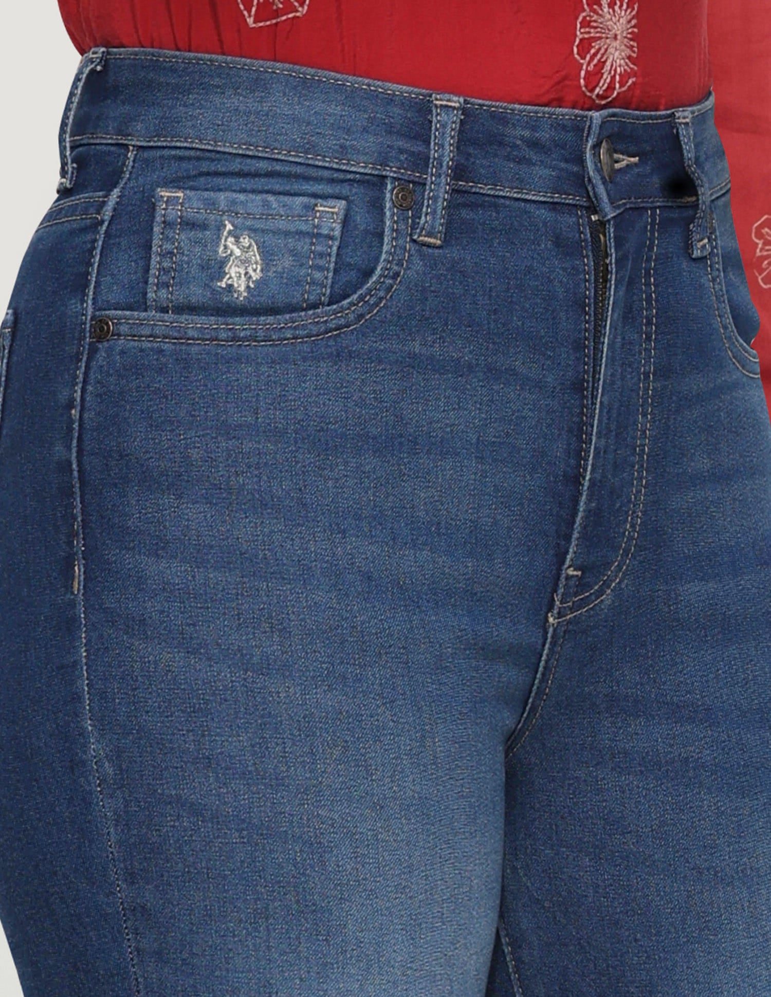 High Rise Skinny Bootcut Jeans Blue - U.S. Polo Assn. India | Large