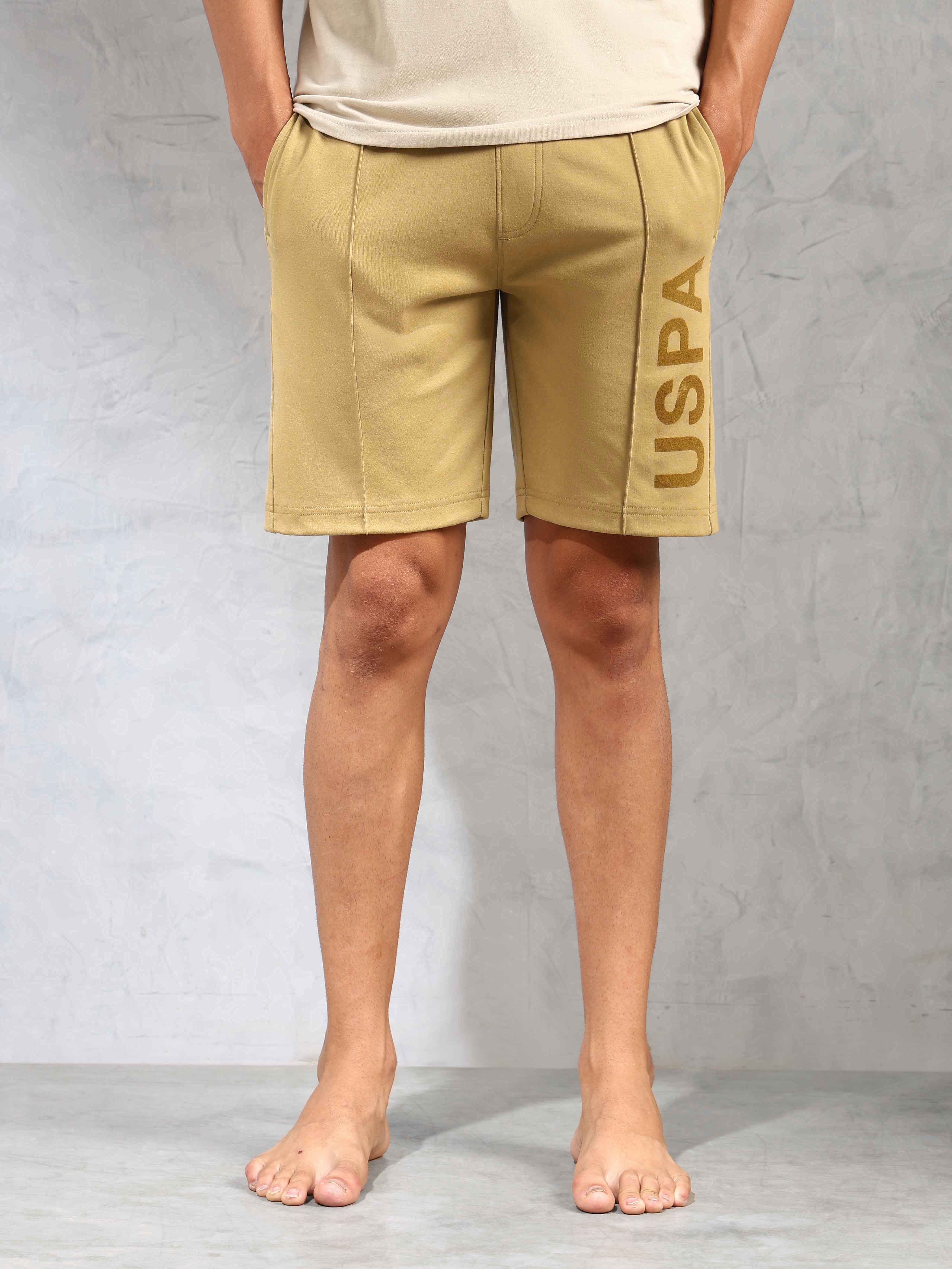 Brand Printed OES06 Lounge Shorts - Pack Of 1 Off White - U.S. POLO ASSN. | Large