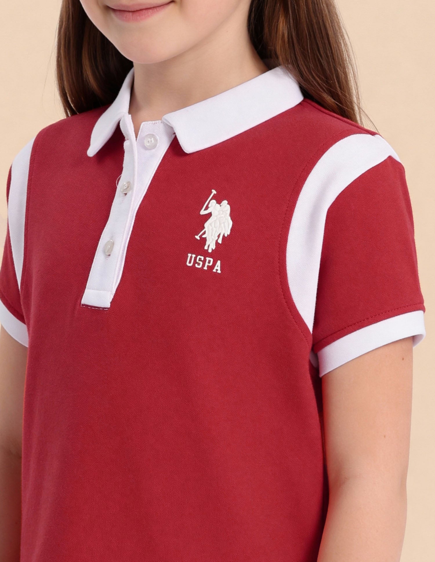Solid Regular Fit Top Red - U.S. Polo Assn. India | Large
