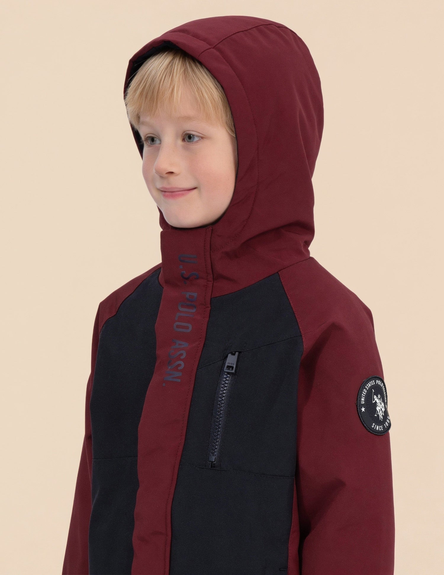 Boys Colourblocked Puffer Jacket Navy - U.S. Polo Assn. India | Large