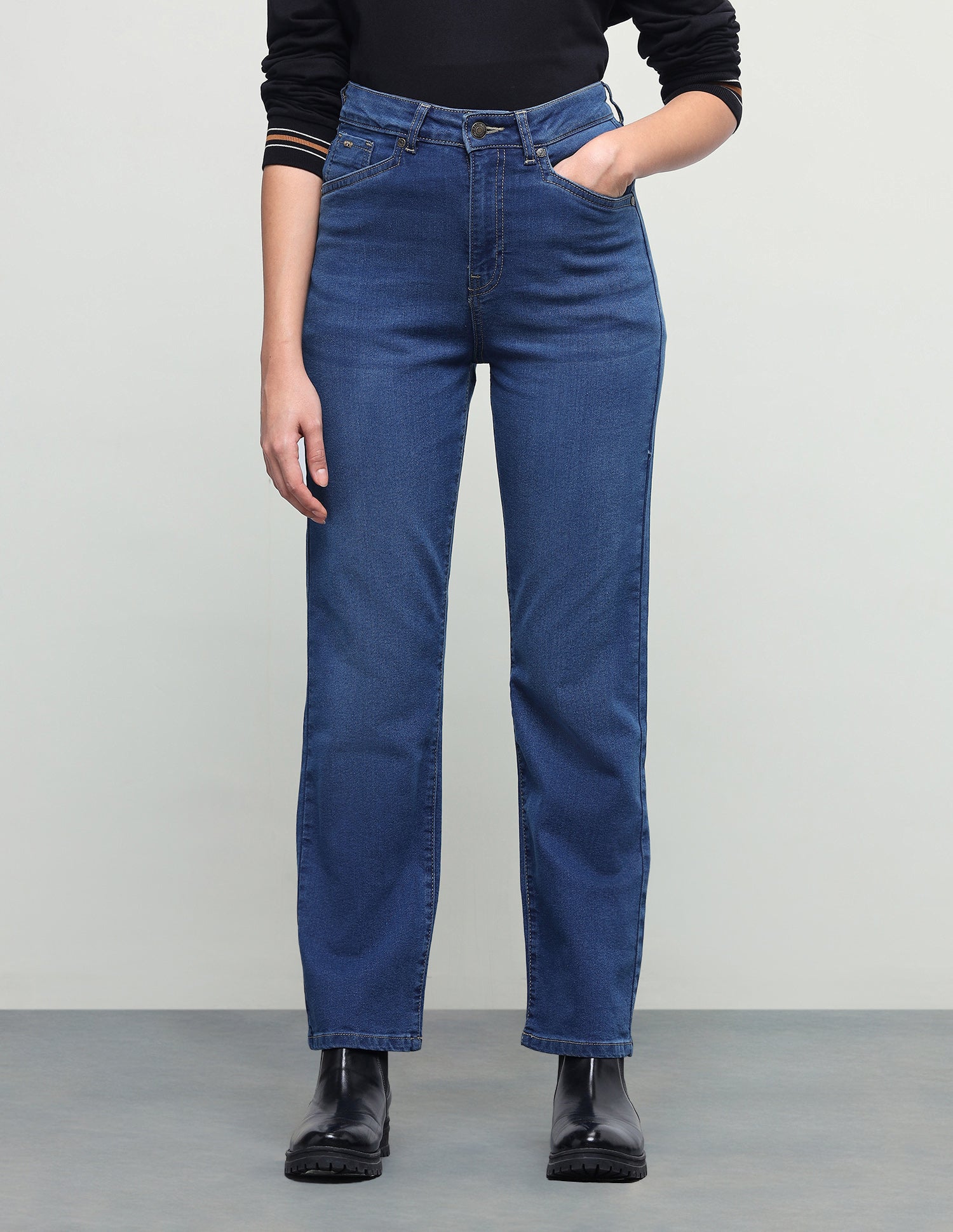 Straight Fit Blue Jeans Dark Blue - U.S. Polo Assn. India | Large