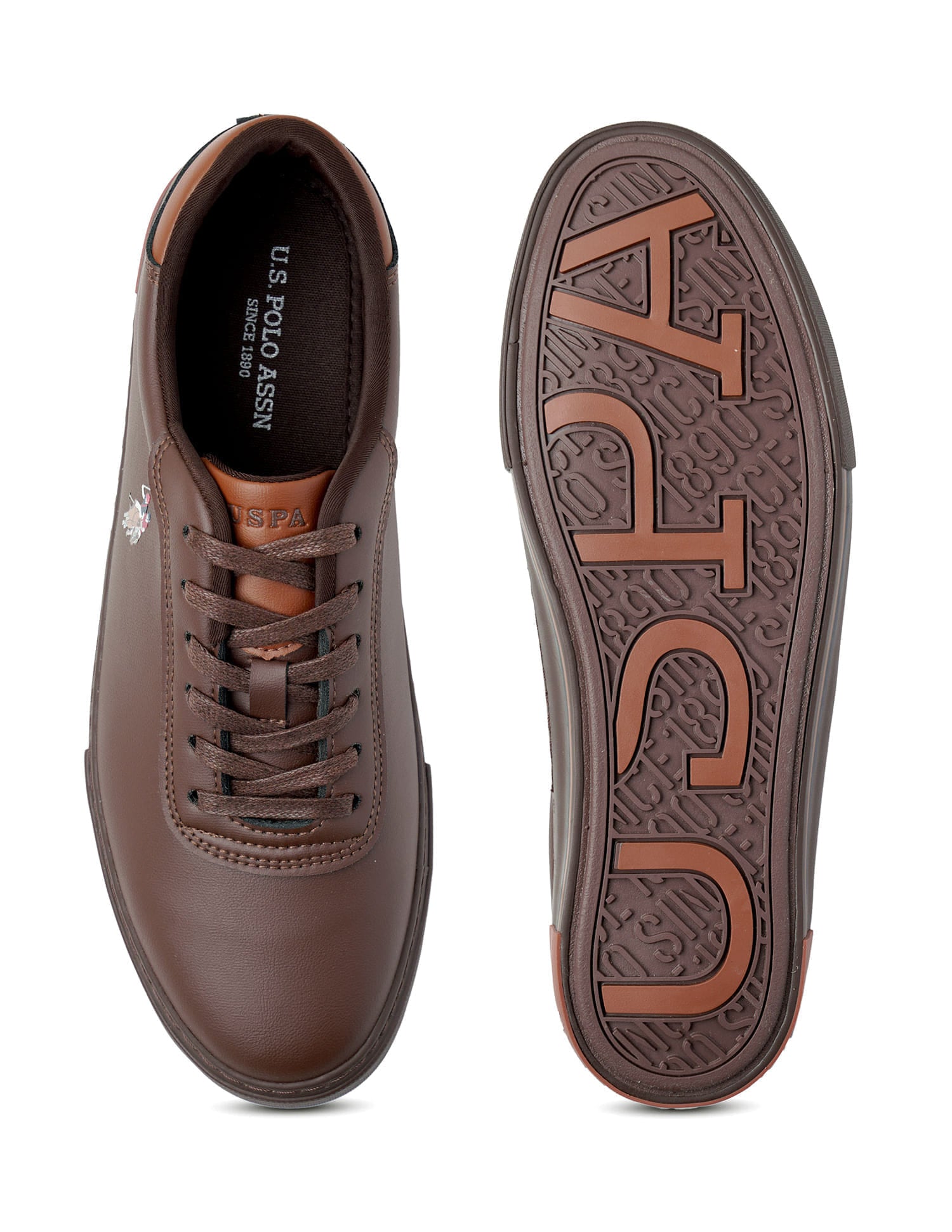 Men Solid Moore 6.0 Sneakers Brown - U.S. Polo Assn. India | Large