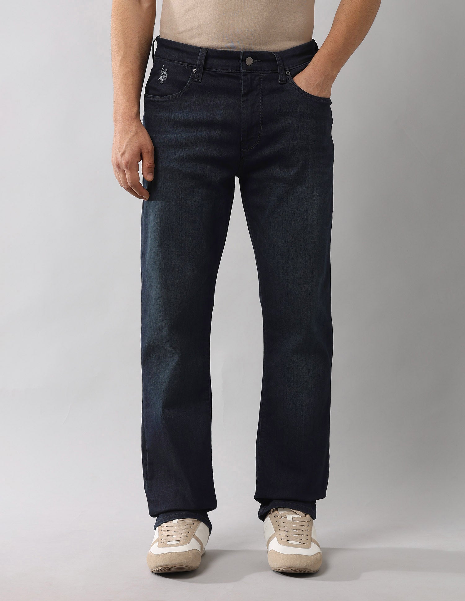 Harold Slim Straight Fit Premium Jeans Blue - U.S. Polo Assn. India | Large
