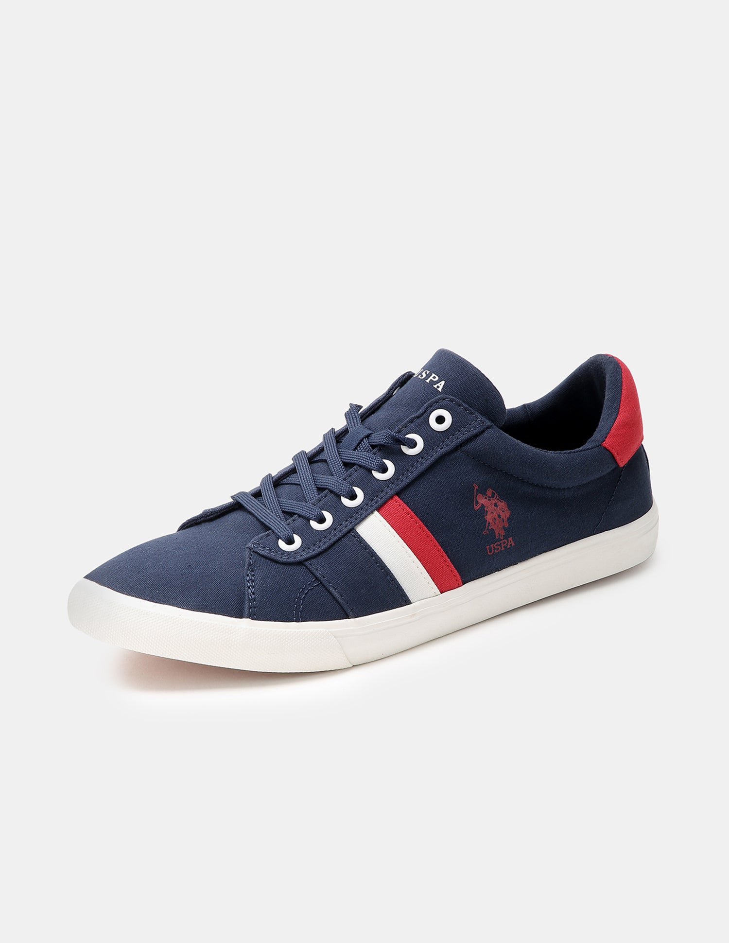 Striped Round Toe Abor 3.0 Sneakers Navy - U.S. POLO ASSN. | Large