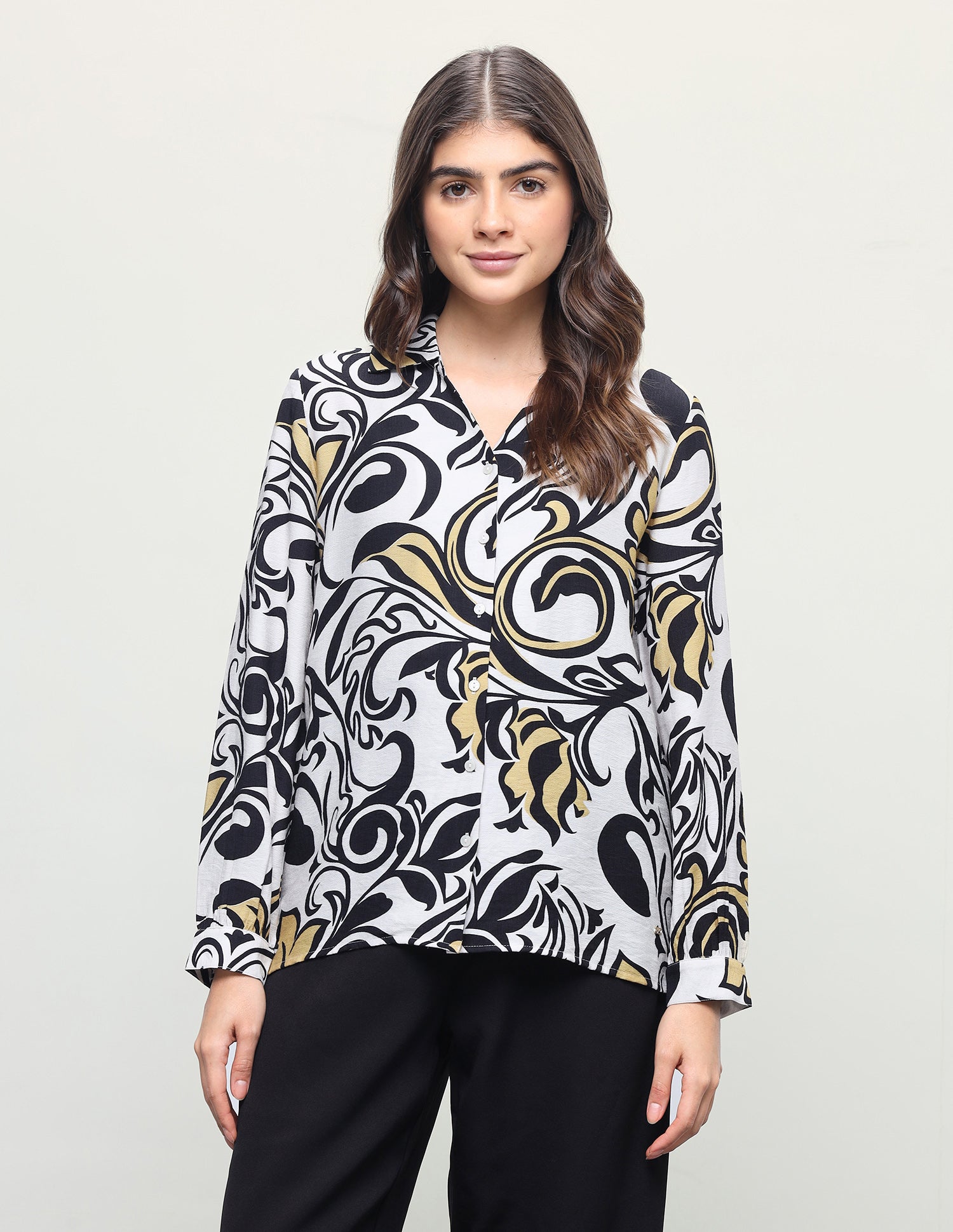 Abstract Printed Relaxed Fit Shirt Multicolour - U.S. Polo Assn. India | Large