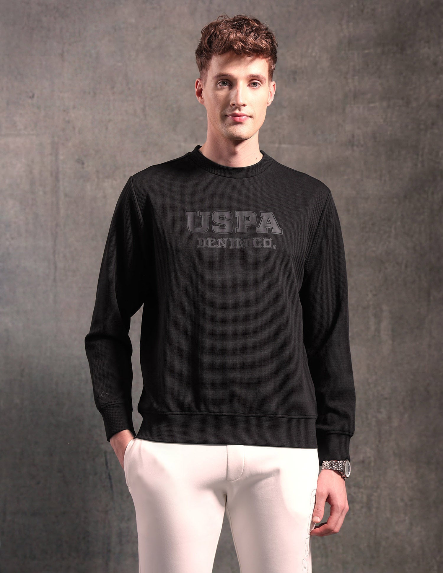 Black & Gold Regular Fit Sweatshirt Black - U.S. POLO ASSN. | Large