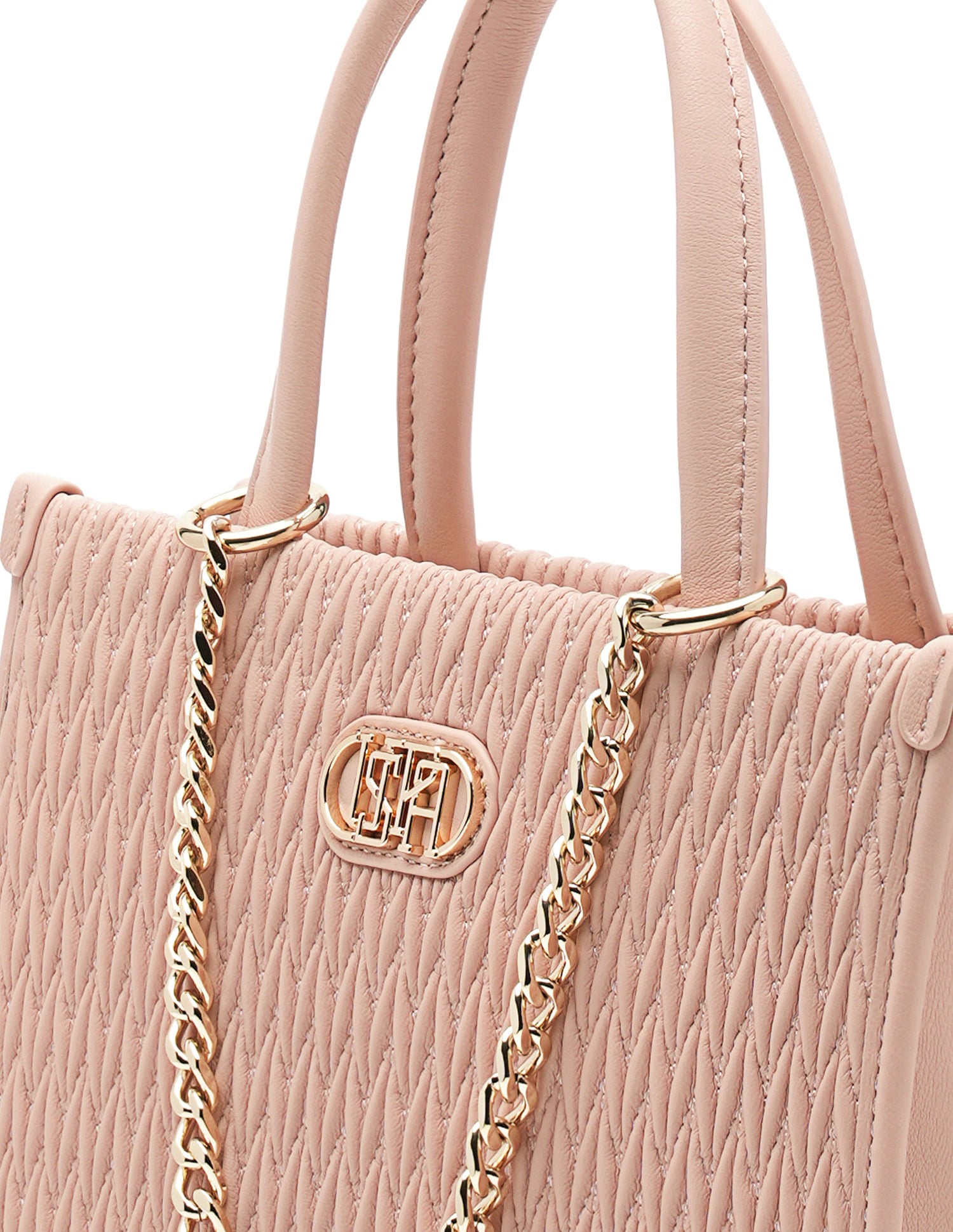 Chloe Textured Satchel Bag Nude - U.S. POLO ASSN. | Large