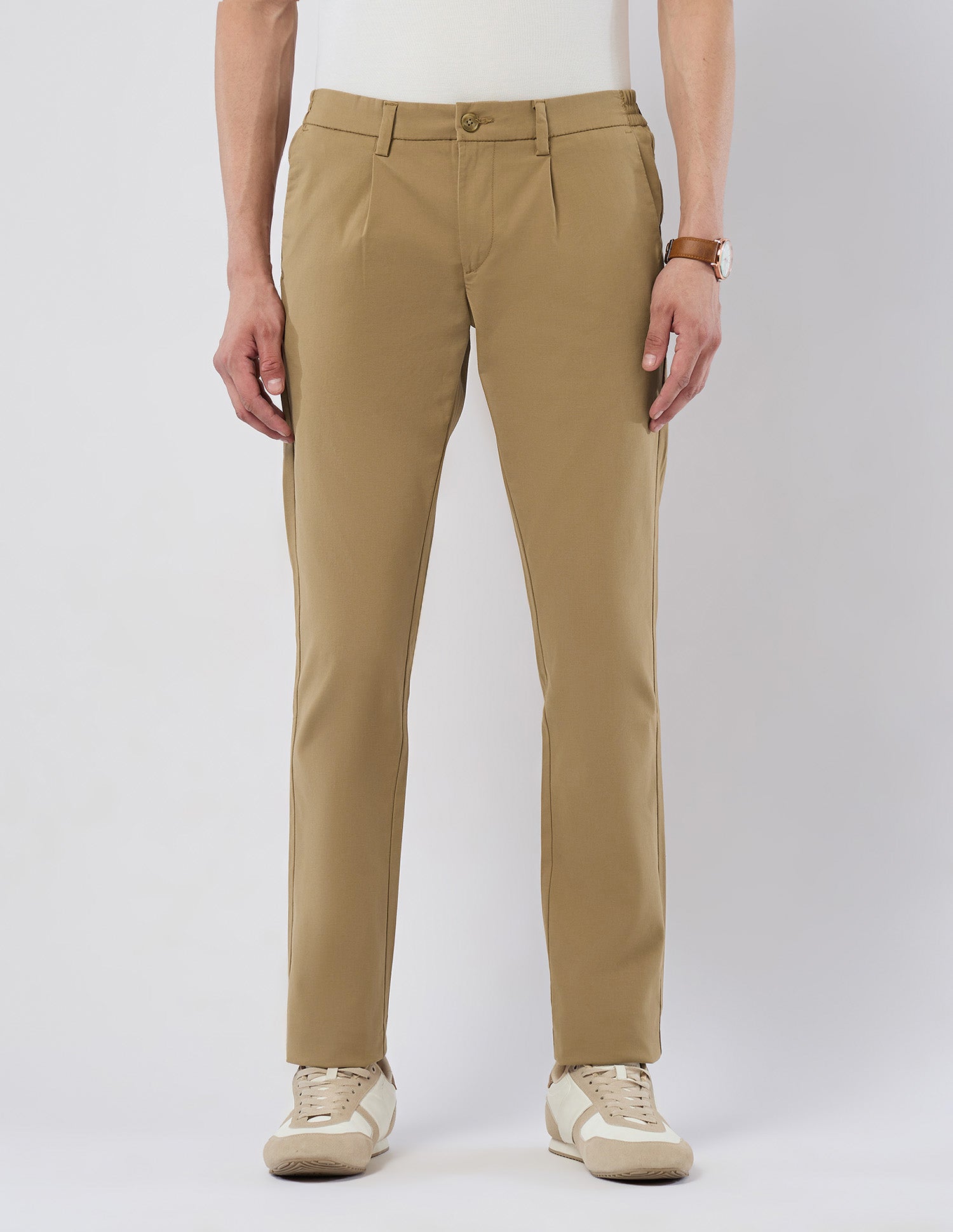 Mid Rise Riley Straight Fit Trousers Khaki - U.S. POLO ASSN. | Large