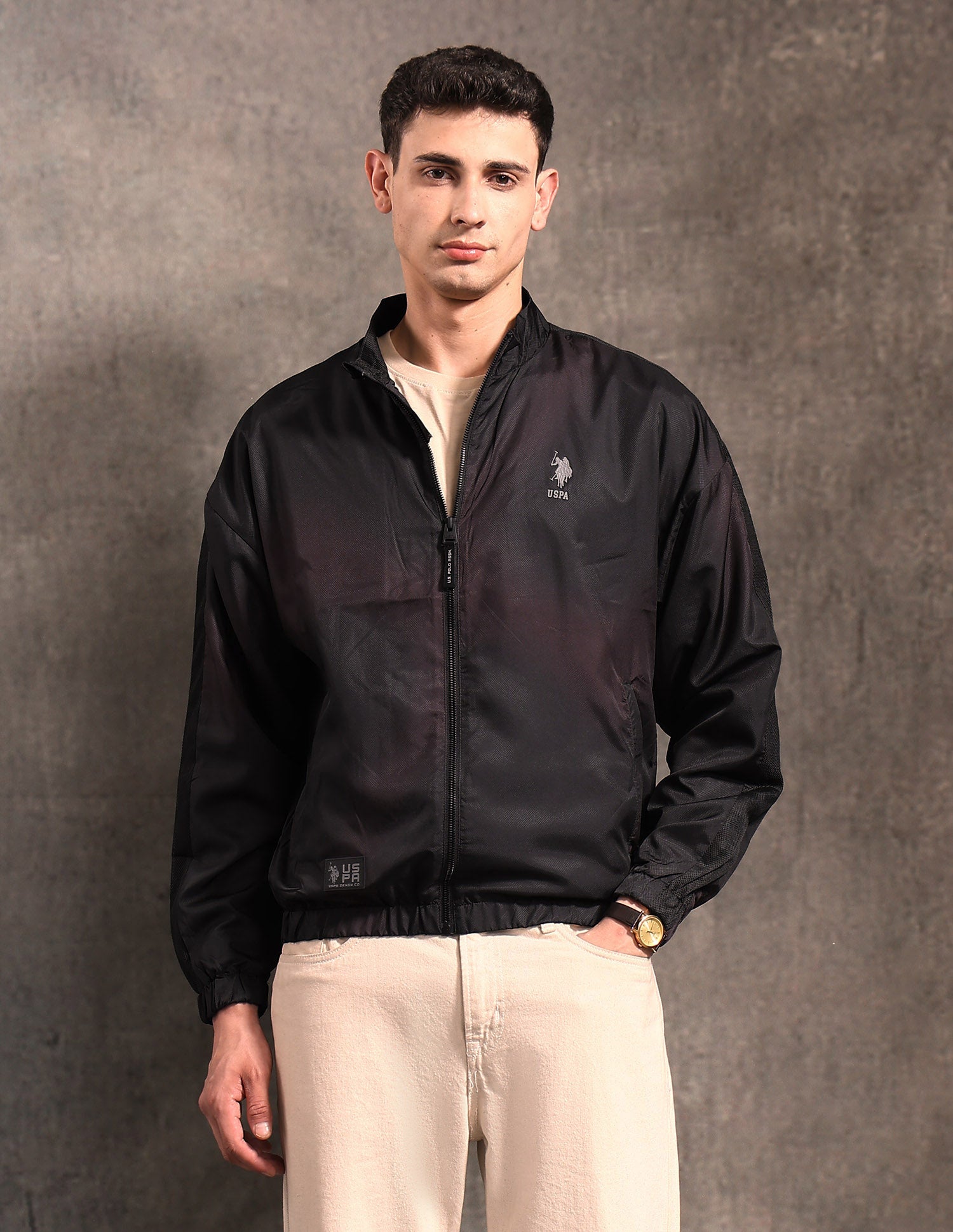 Black & Gold Regular Fit Jacket Wine - U.S. POLO ASSN. | Large