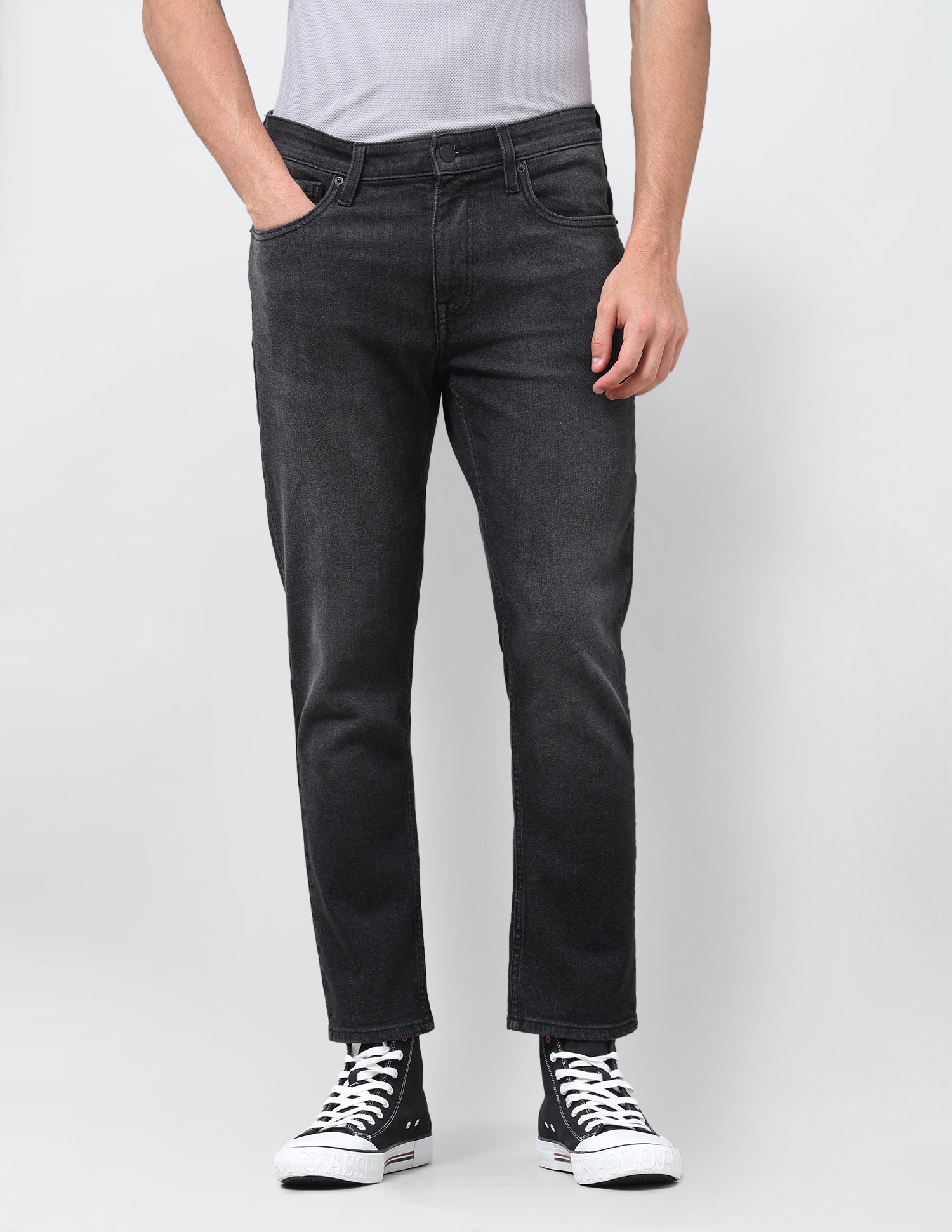 Cole Comfort Cropped Fit Black Jeans Black - U.S. Polo Assn. India | Large