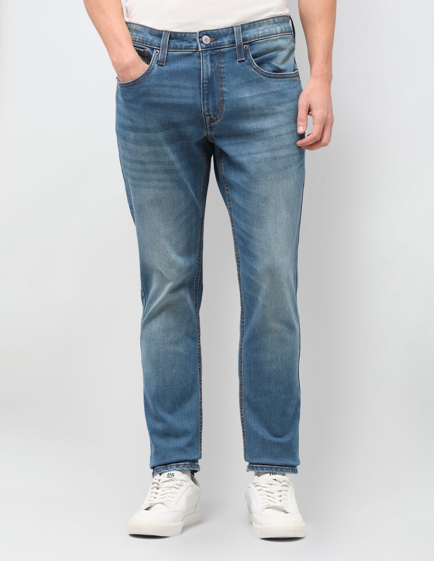 Solid Slim Fit Jeans Blue - U.S. Polo Assn. India | Large