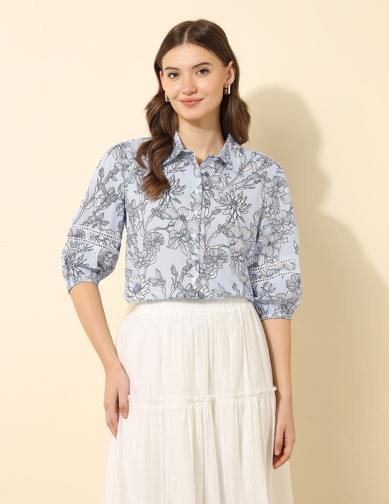 Floral Printed Dobby Shirt Multi-colour - U.S. POLO ASSN. | Large