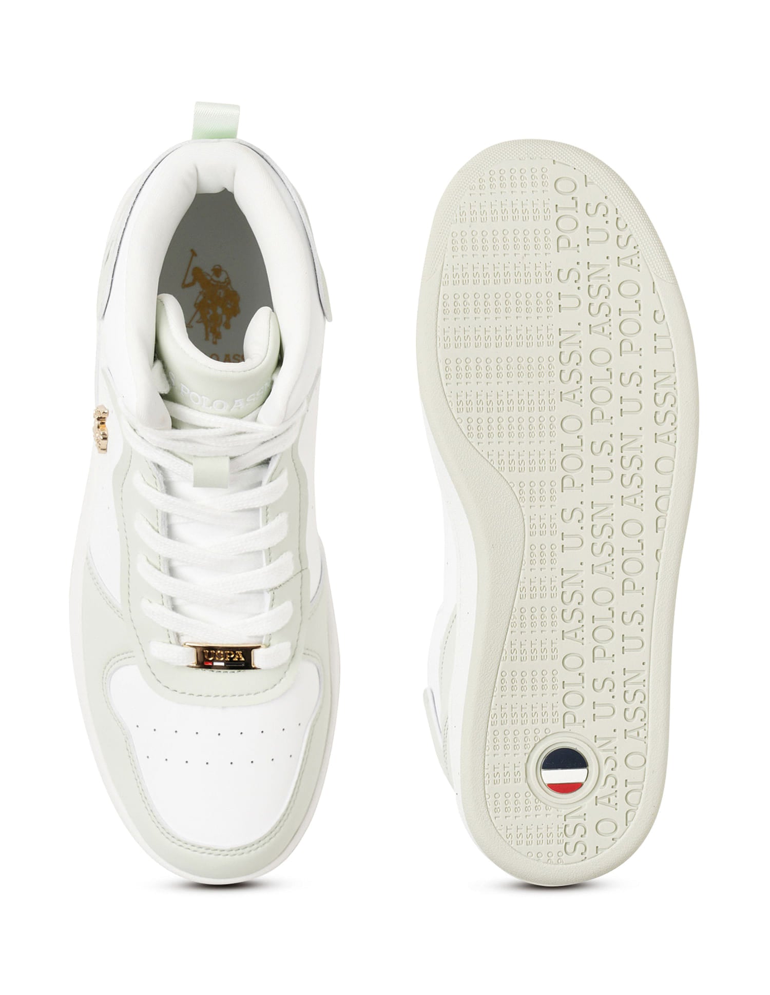 Women Colour Block Rowan Sneakers Light Green and White - U.S. Polo Assn. India | Large