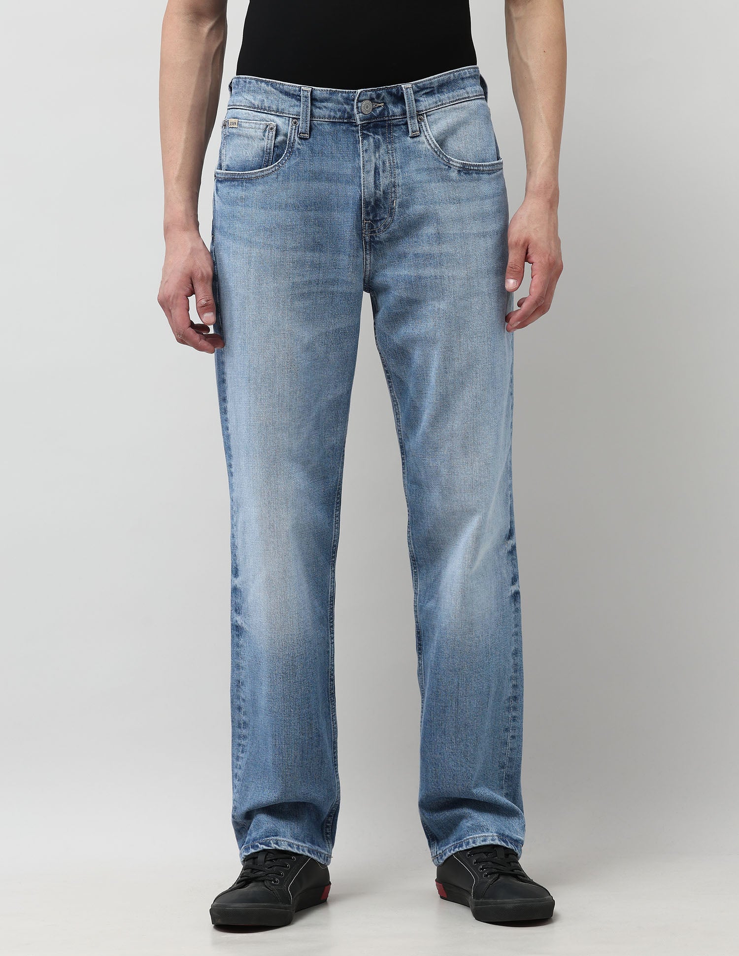 Shawn Relaxed Fit Blue Jeans Rags Wash - U.S. POLO ASSN. | Large