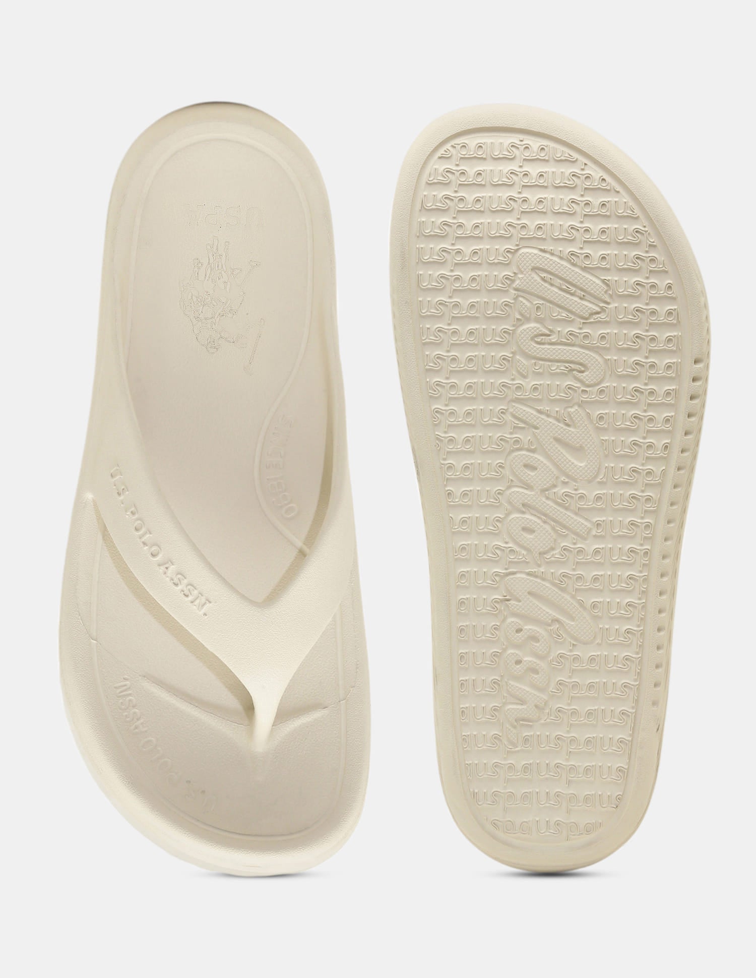 Men Cole V-Strap Flip Flops Beige - U.S. Polo Assn. India | Large