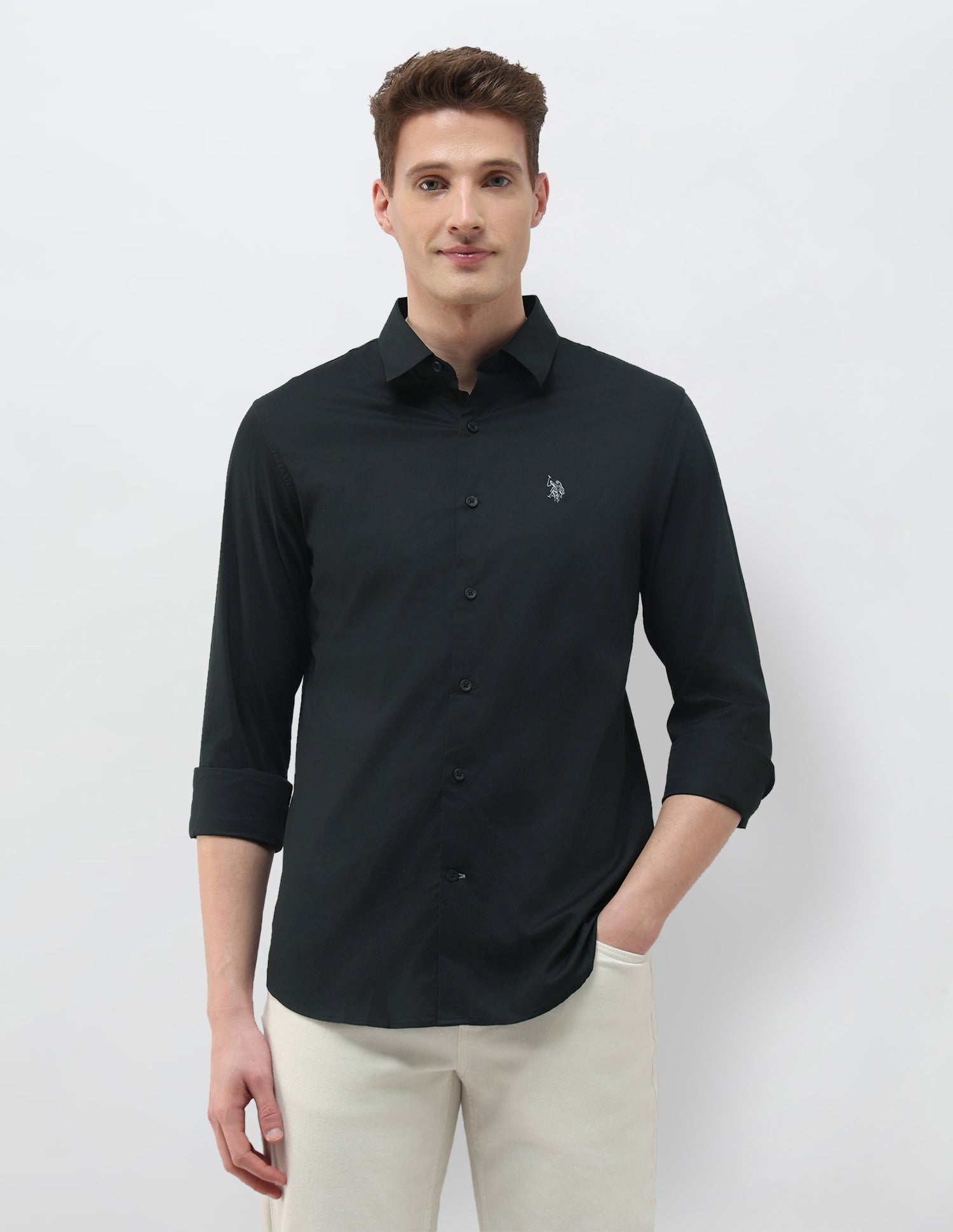 Black & Gold Regular Fit Shirt Black - U.S. Polo Assn. India | Large