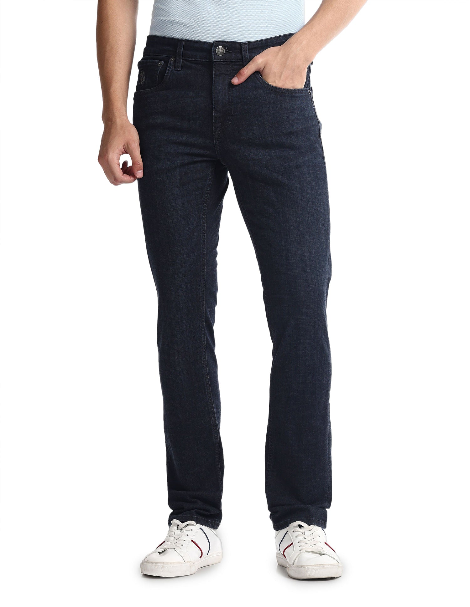Regallo Skinny Fit Blue Jeans Blue - U.S. Polo Assn. India | Large