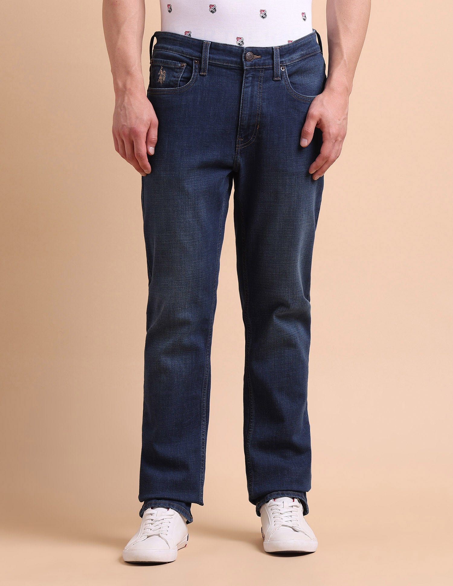 Harold Slim Straight Fit Blue Jeans Blue - U.S. POLO ASSN. | Large