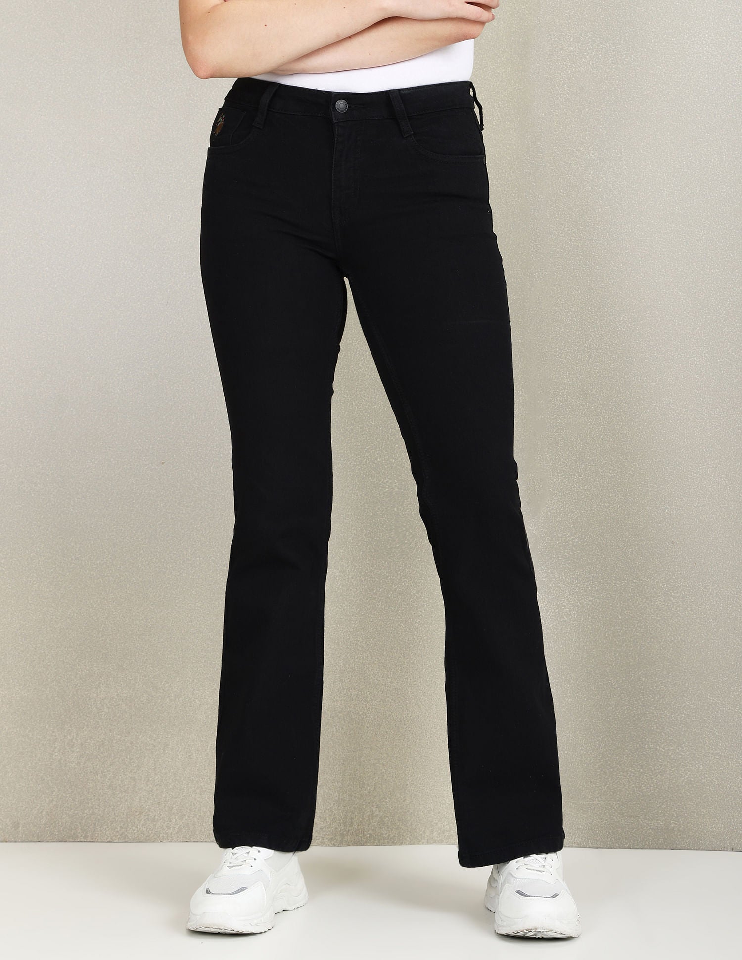 Mid Rise Bootcut Fit Jeans Black - U.S. POLO ASSN. | Large