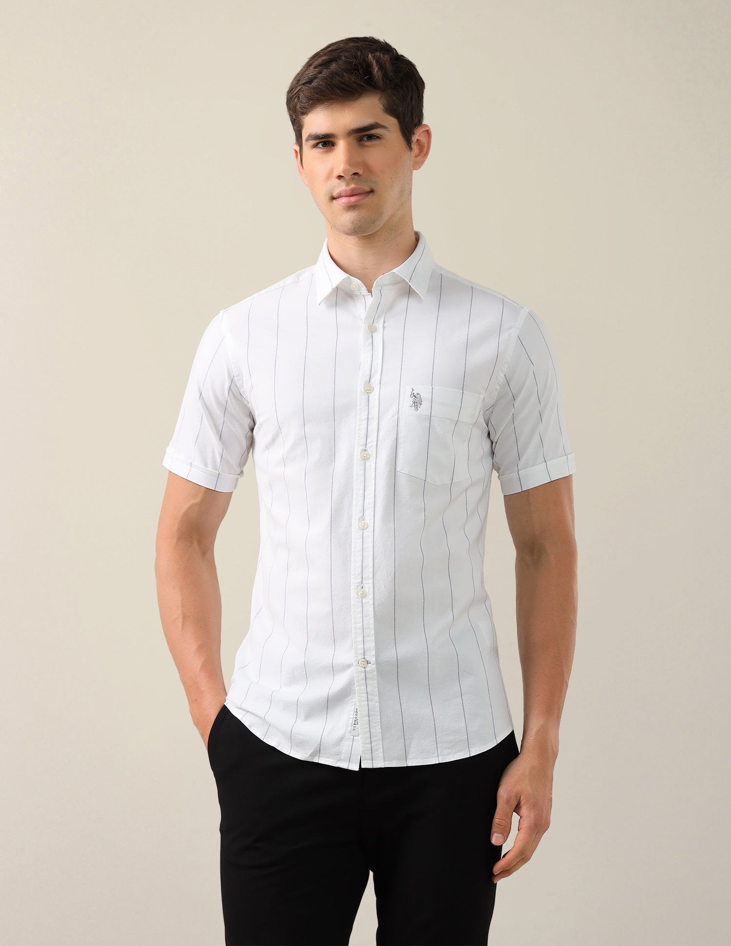 Oxford Tailored Fit Shirt Purple - U.S. Polo Assn. India | Large