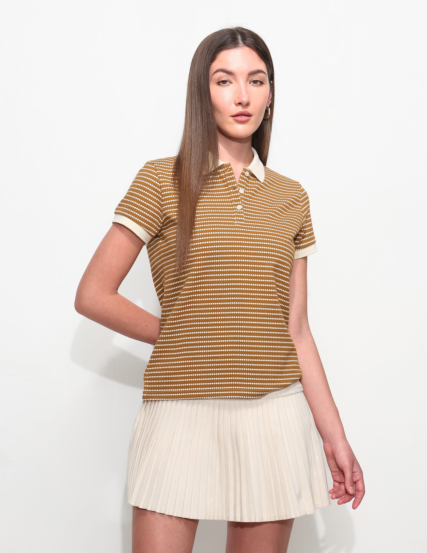 Textured Regular Fit Polo Shirt Yellow - U.S. Polo Assn. India | Large