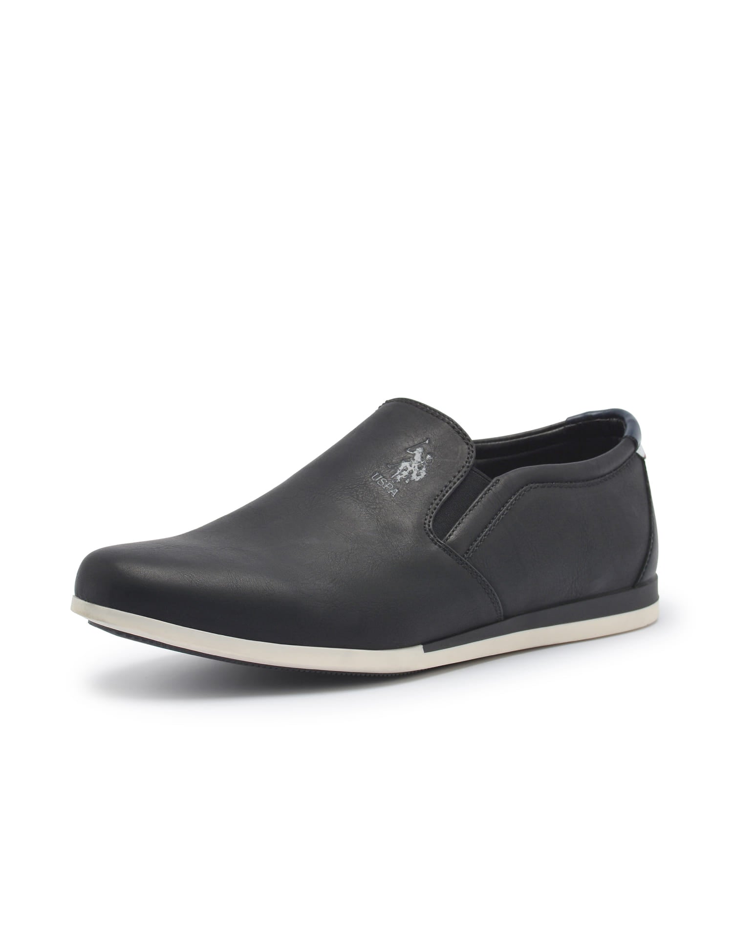 Men Wade 3.0 Black Work Casuals Slip On Black - U.S. Polo Assn. India | Large