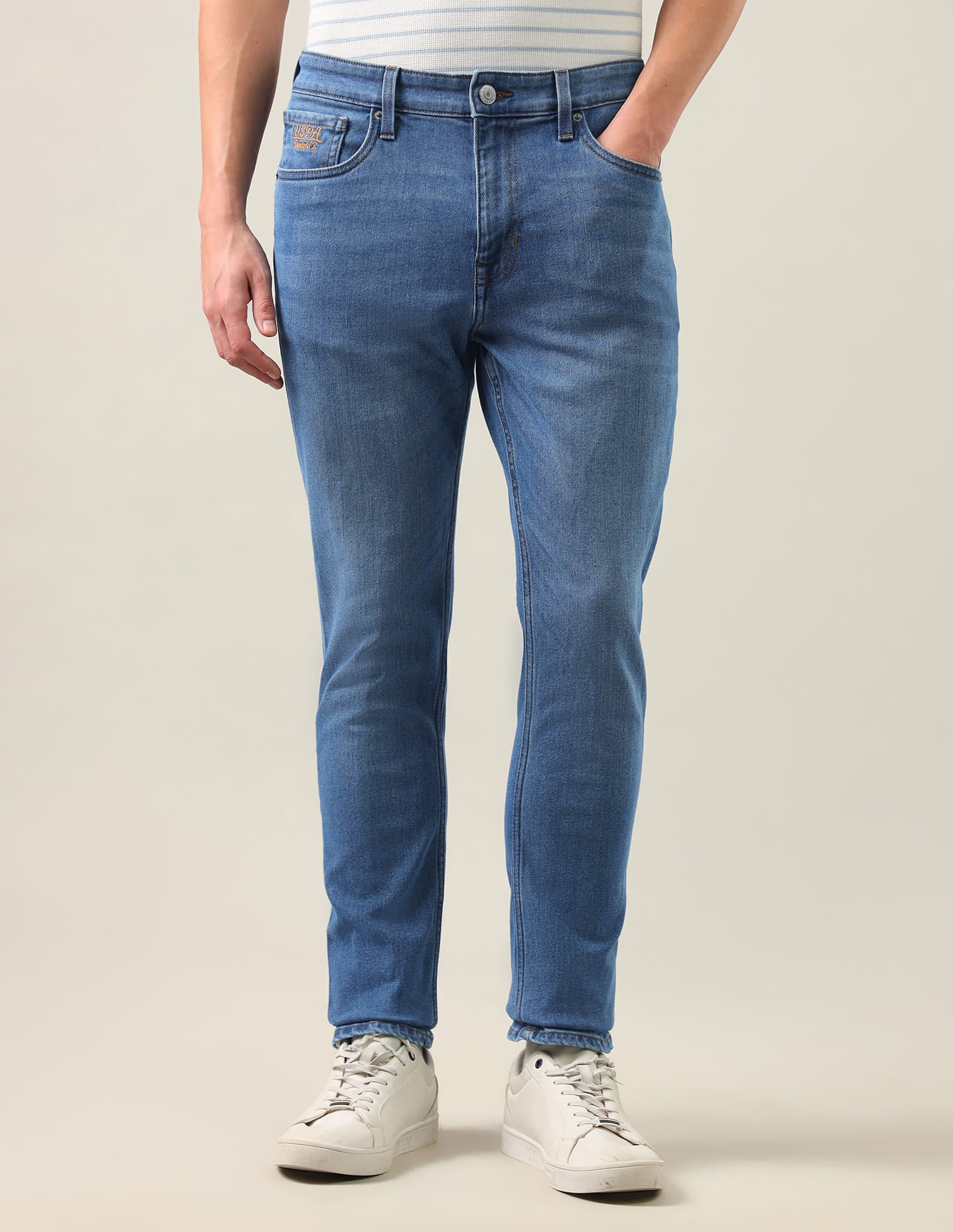 Brandon Slim-Tapered Fit Blue Jeans Blue - U.S. Polo Assn. India | Large