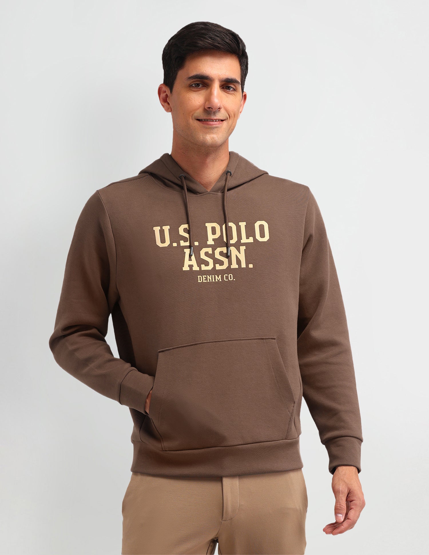Brand Printed Regular Fit Sweatshirt Light Grey - U.S. POLO ASSN. | Large