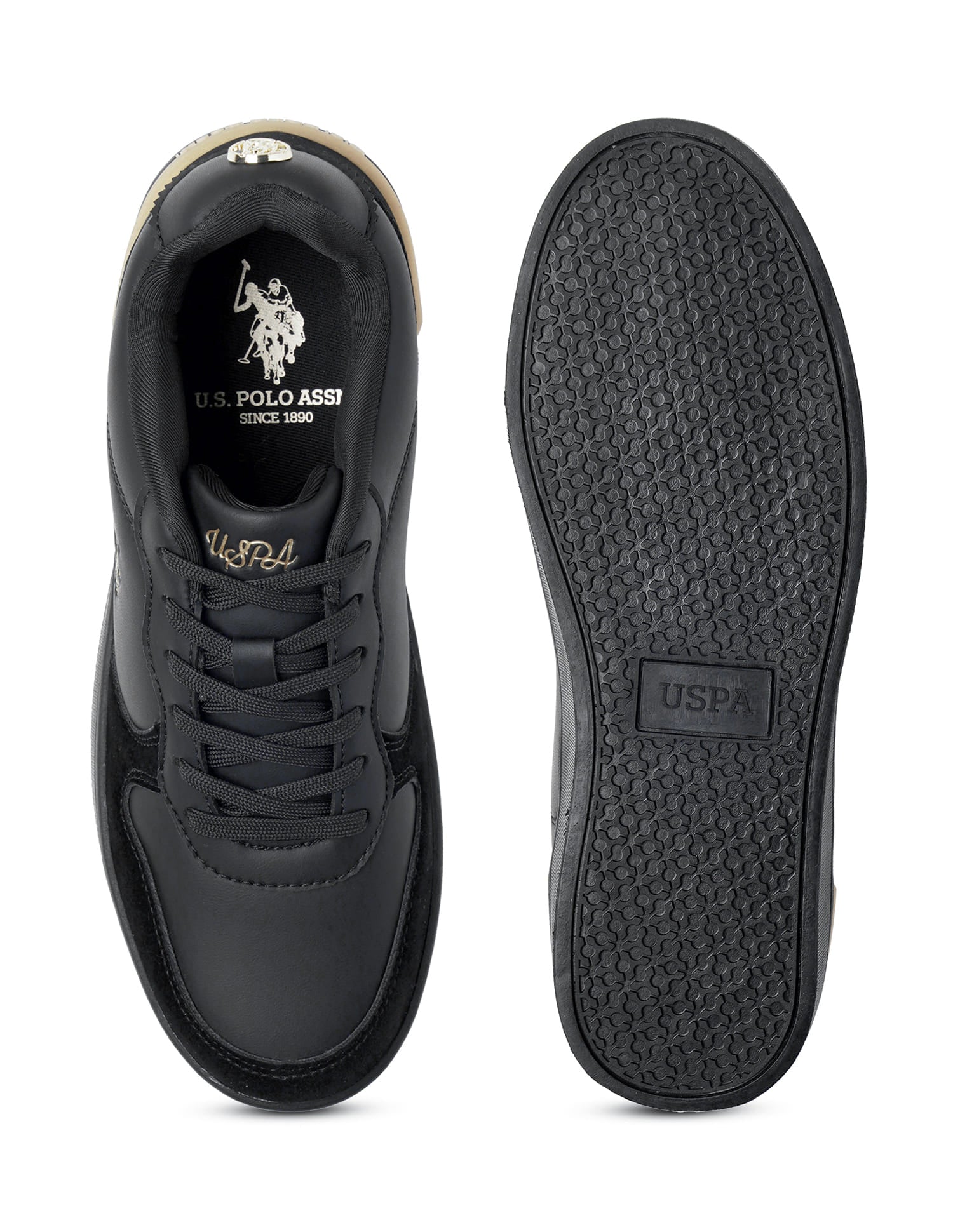 Ingrid Black Sneakers Shoes Black - U.S. Polo Assn. India | Large
