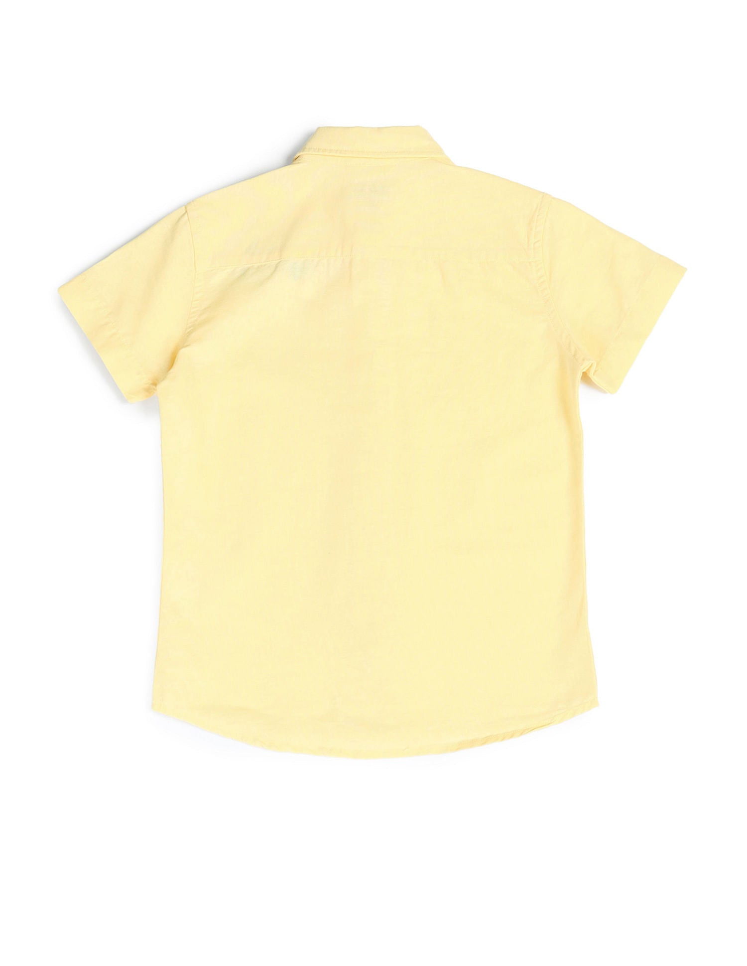 Dobby Regular Fit Solid Shirt Medium Yellow - U.S. POLO ASSN. | Large