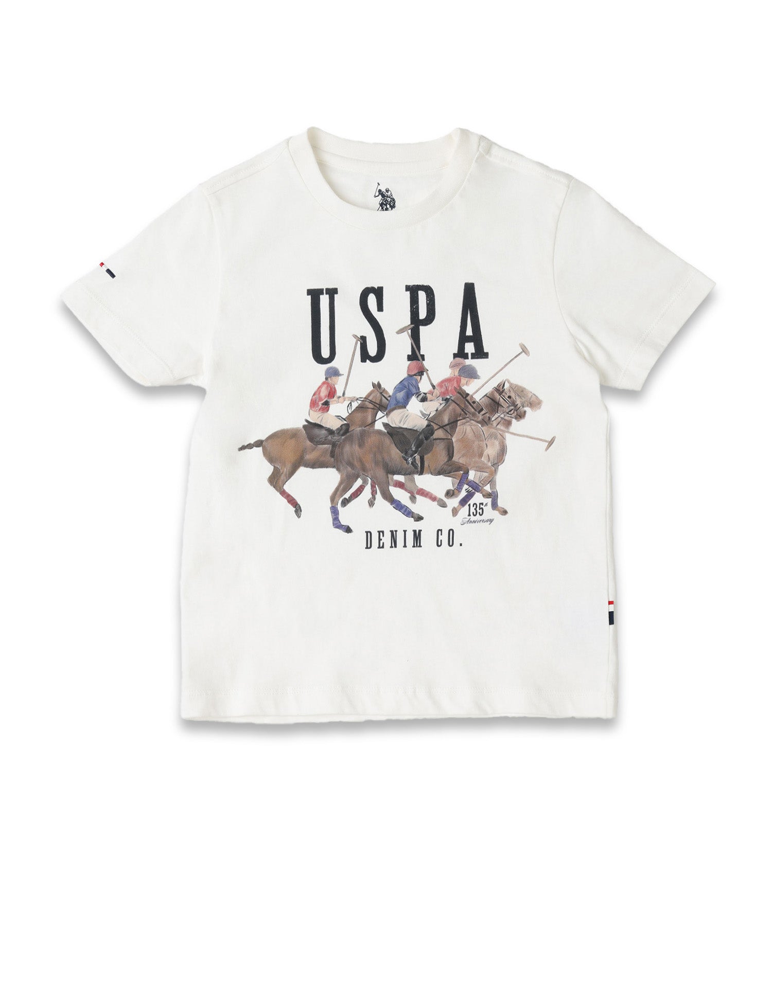 Boys Pure Cotton Regular Fit T-Shirt Off White - U.S. POLO ASSN. | Large